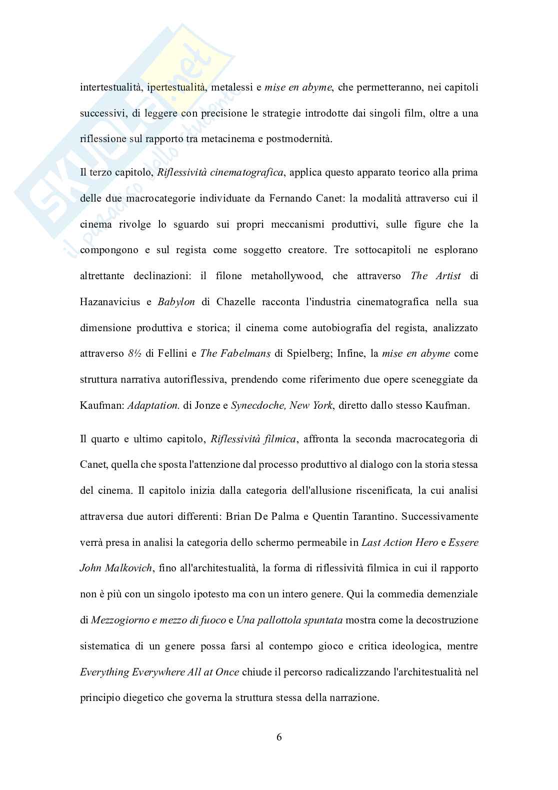 Metacinema: evoluzione, teorie e pratiche della riflessività cinematografica e filmica Pag. 6