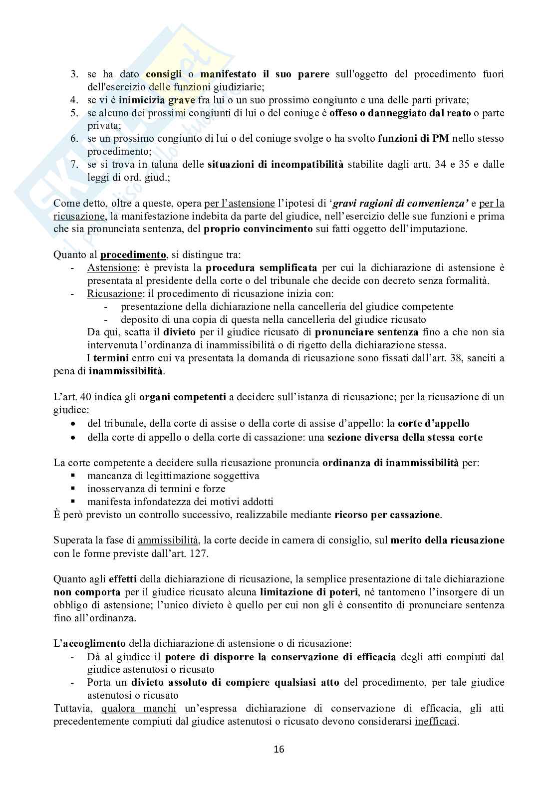 Riassunto esame Procedura penale, Prof. Caianiello Michele, libro consigliato Manuale di procedura penale , Conso, Grevi Pag. 16