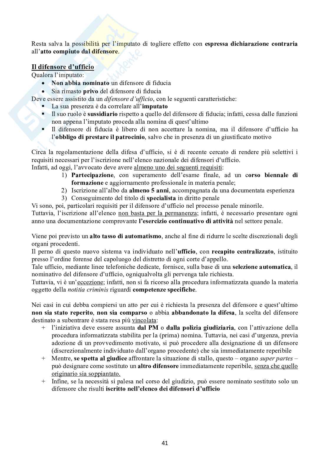 Riassunto esame Procedura penale, Prof. Caianiello Michele, libro consigliato Manuale di procedura penale , Conso, Grevi Pag. 41