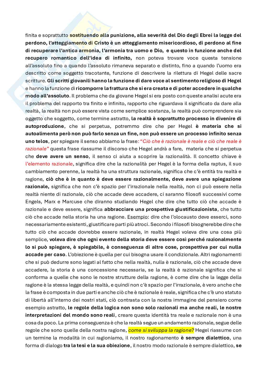 Hegel, Friedrich Willhelm - Pensiero nel dettaglio Pag. 2