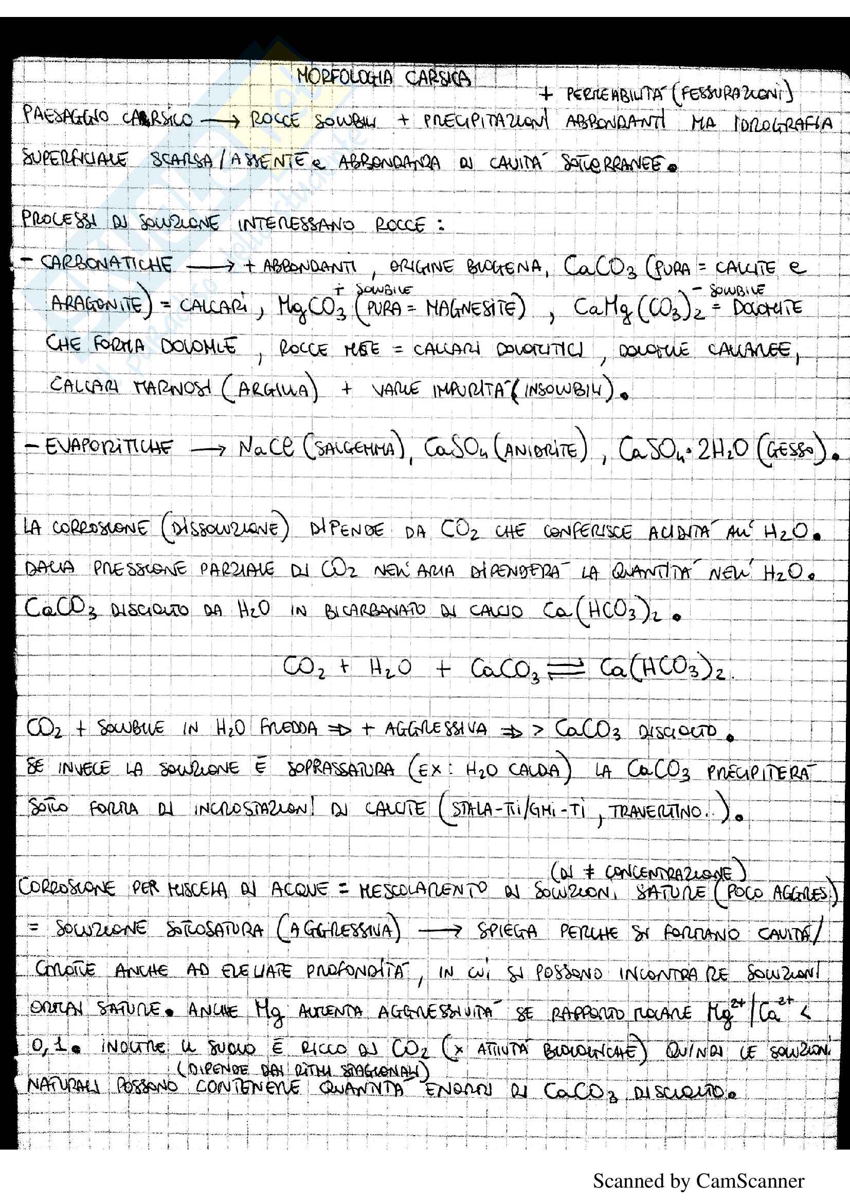 Geomorfologia, morfologia carsica Pag. 1