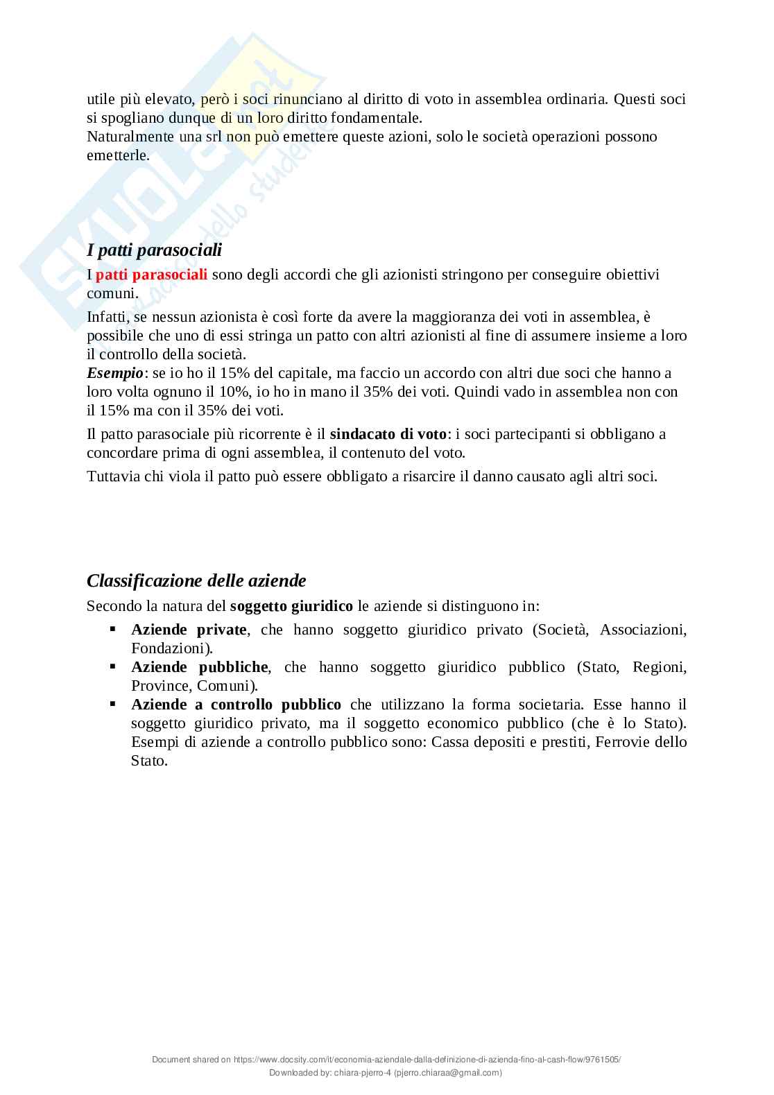 Riassunto esame Economia aziendale, Prof. Bianchi Maria Teresa, libro consigliato Fisiologia aziendale, Bianchi  Pag. 11