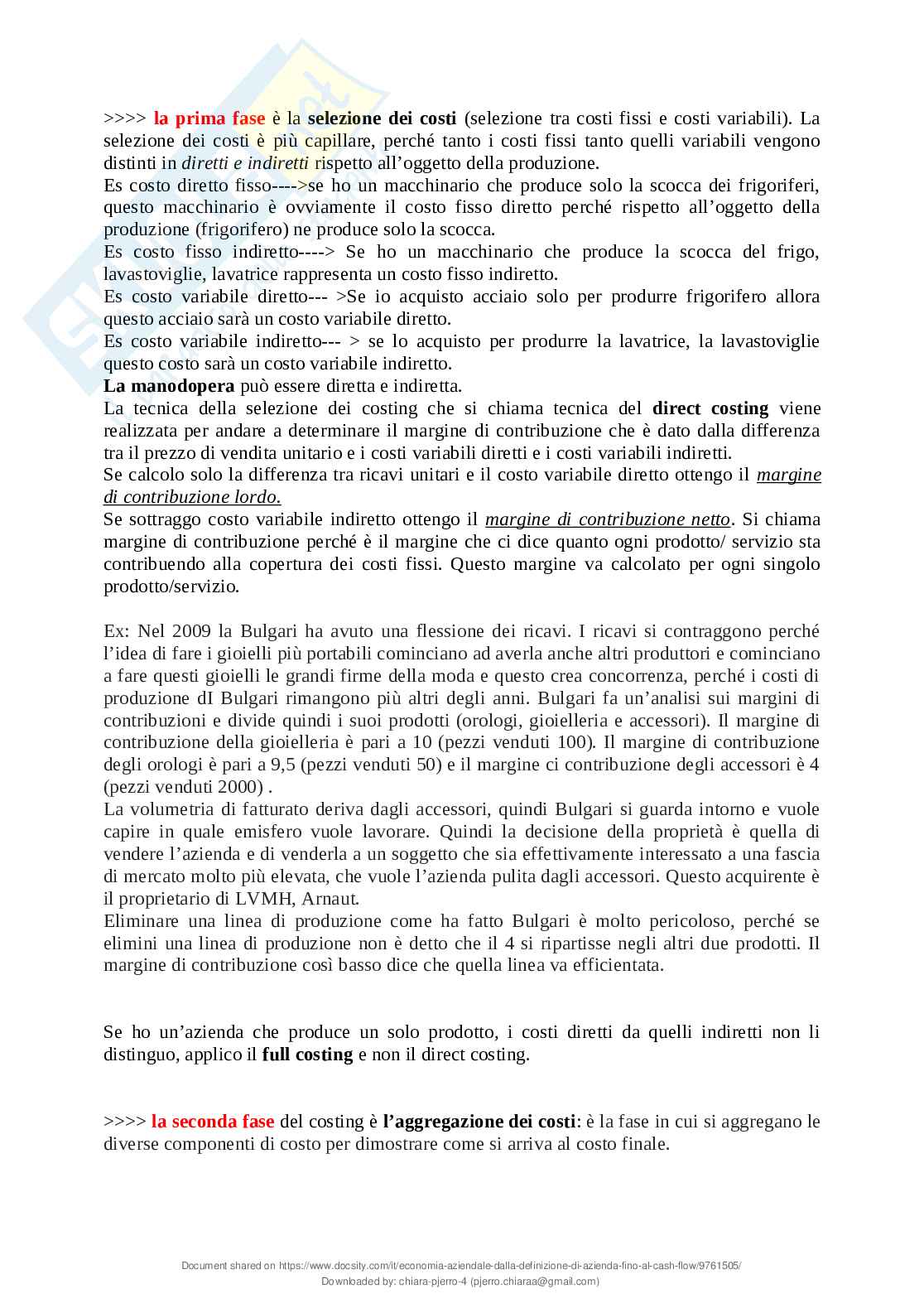Riassunto esame Economia aziendale, Prof. Bianchi Maria Teresa, libro consigliato Fisiologia aziendale, Bianchi  Pag. 21