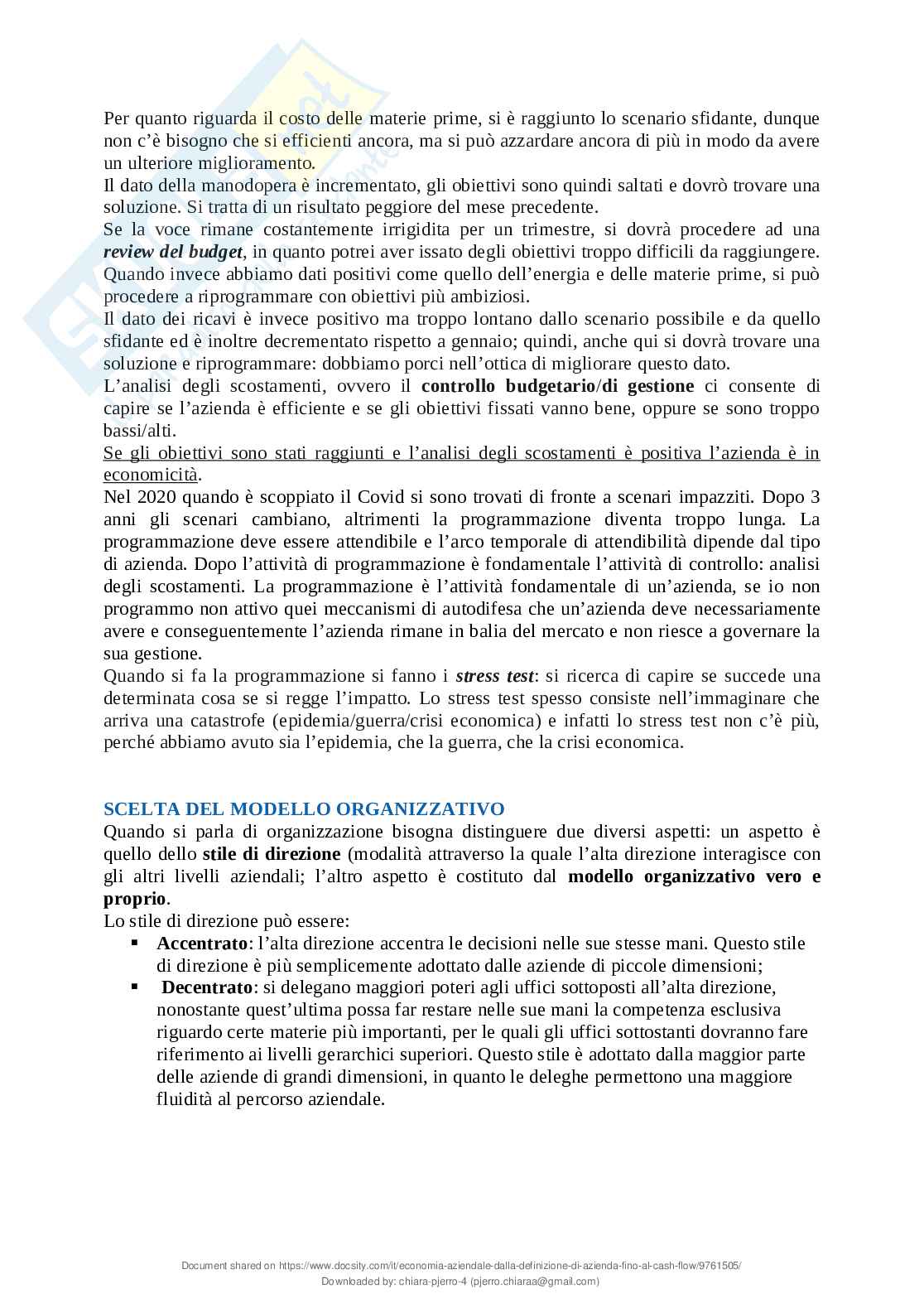 Riassunto esame Economia aziendale, Prof. Bianchi Maria Teresa, libro consigliato Fisiologia aziendale, Bianchi  Pag. 26