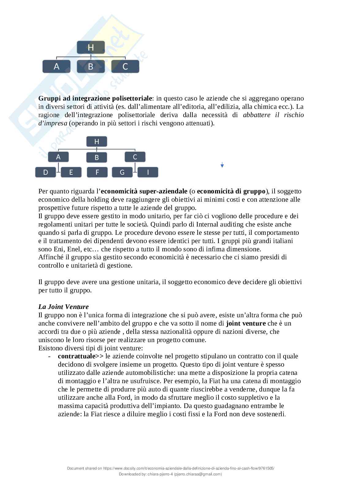 Riassunto esame Economia aziendale, Prof. Bianchi Maria Teresa, libro consigliato Fisiologia aziendale, Bianchi  Pag. 31