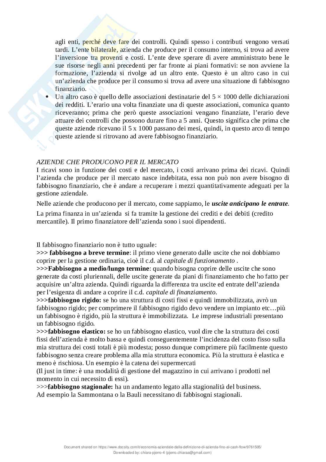 Riassunto esame Economia aziendale, Prof. Bianchi Maria Teresa, libro consigliato Fisiologia aziendale, Bianchi  Pag. 36