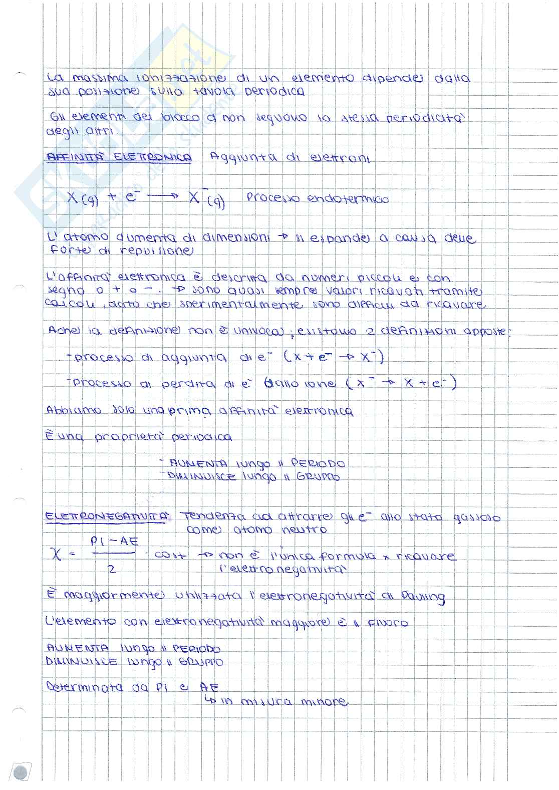 Chimica Inorganica - Nomenclatura, reazioni chimiche, soluzioni, stechiometria Pag. 1