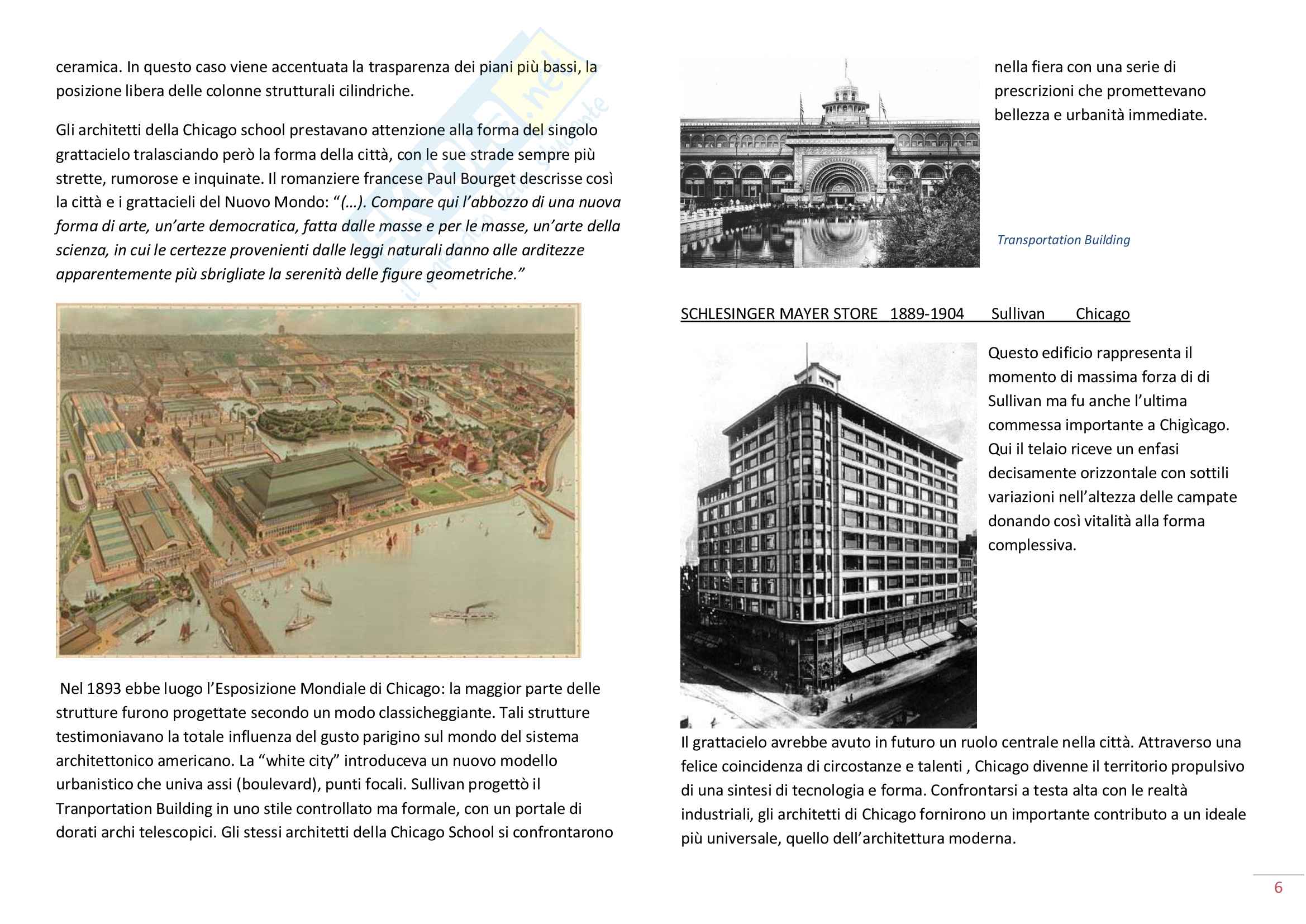 Storia dell'Architettura del '900 Pag. 6
