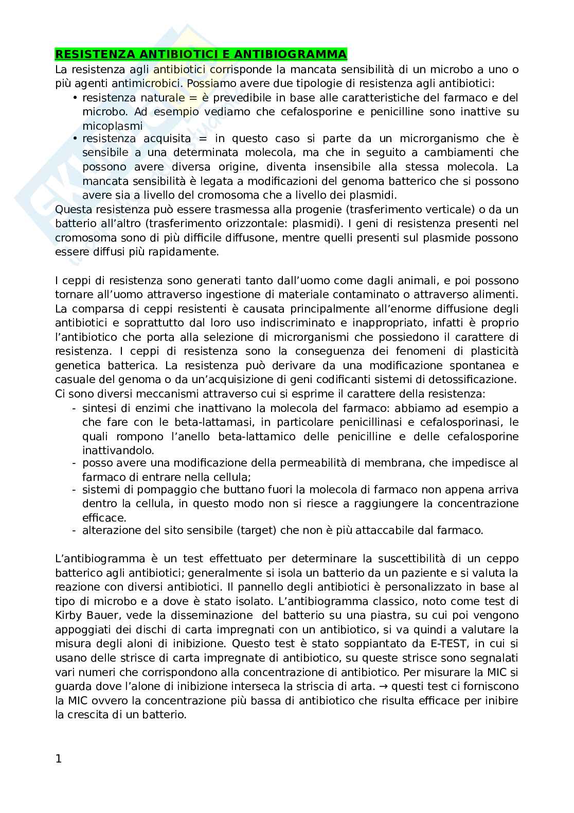 Domande esame Microbiologia  Pag. 1