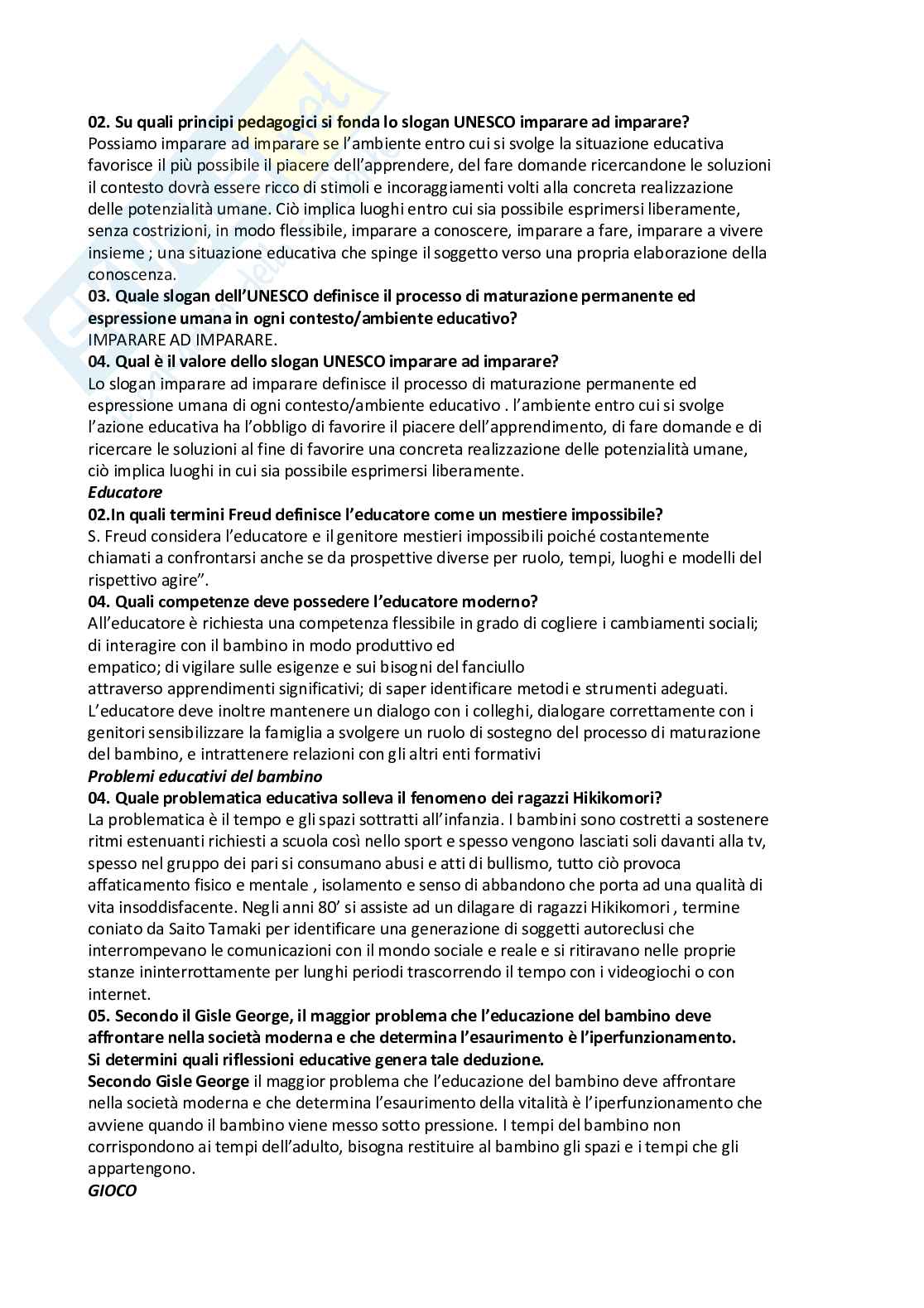 Paniere Pedagogia generale e sociale (2026) - Risposte Aperte Corrette  Pag. 16