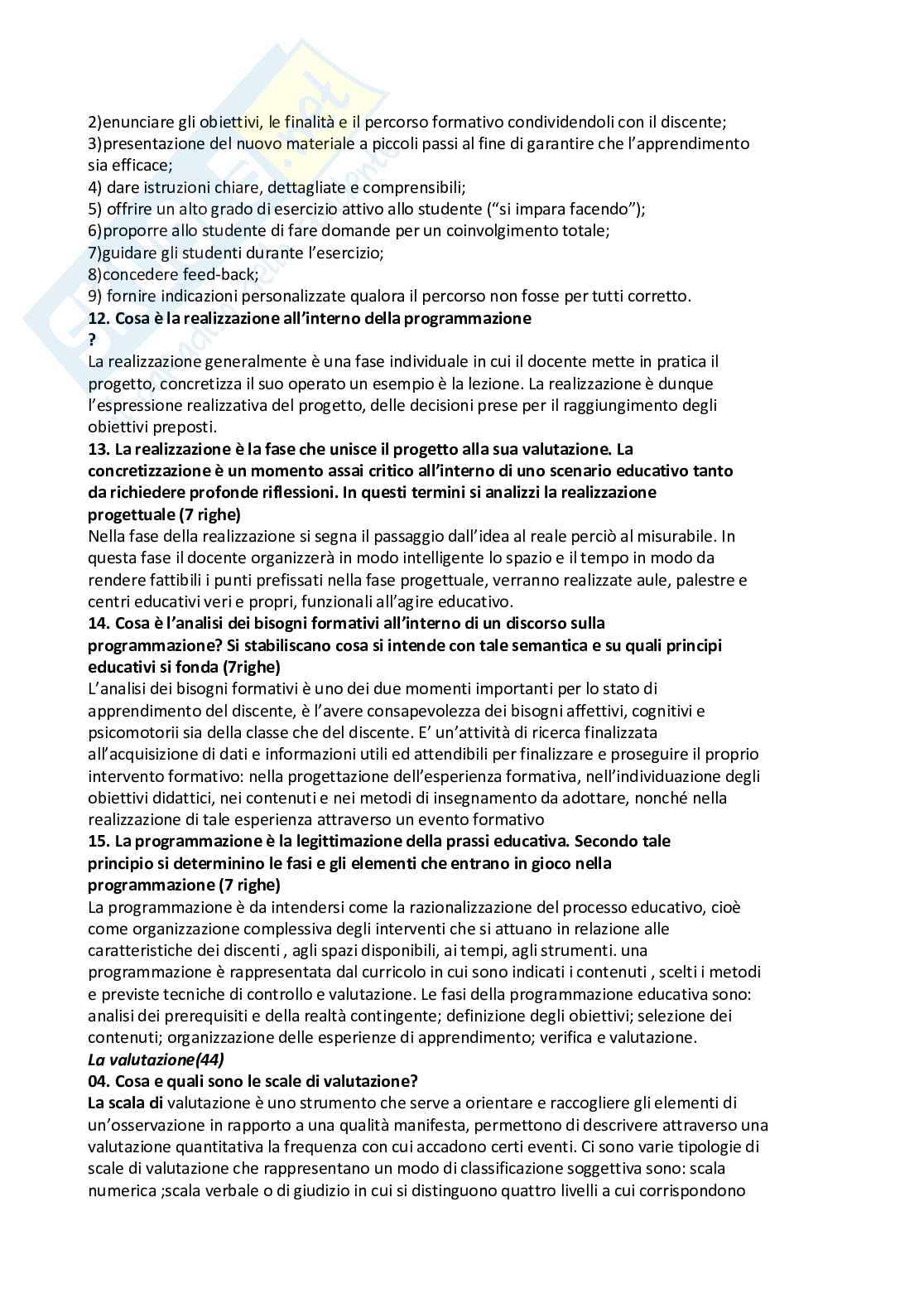 Paniere Pedagogia generale e sociale (2026) - Risposte Aperte Corrette  Pag. 31