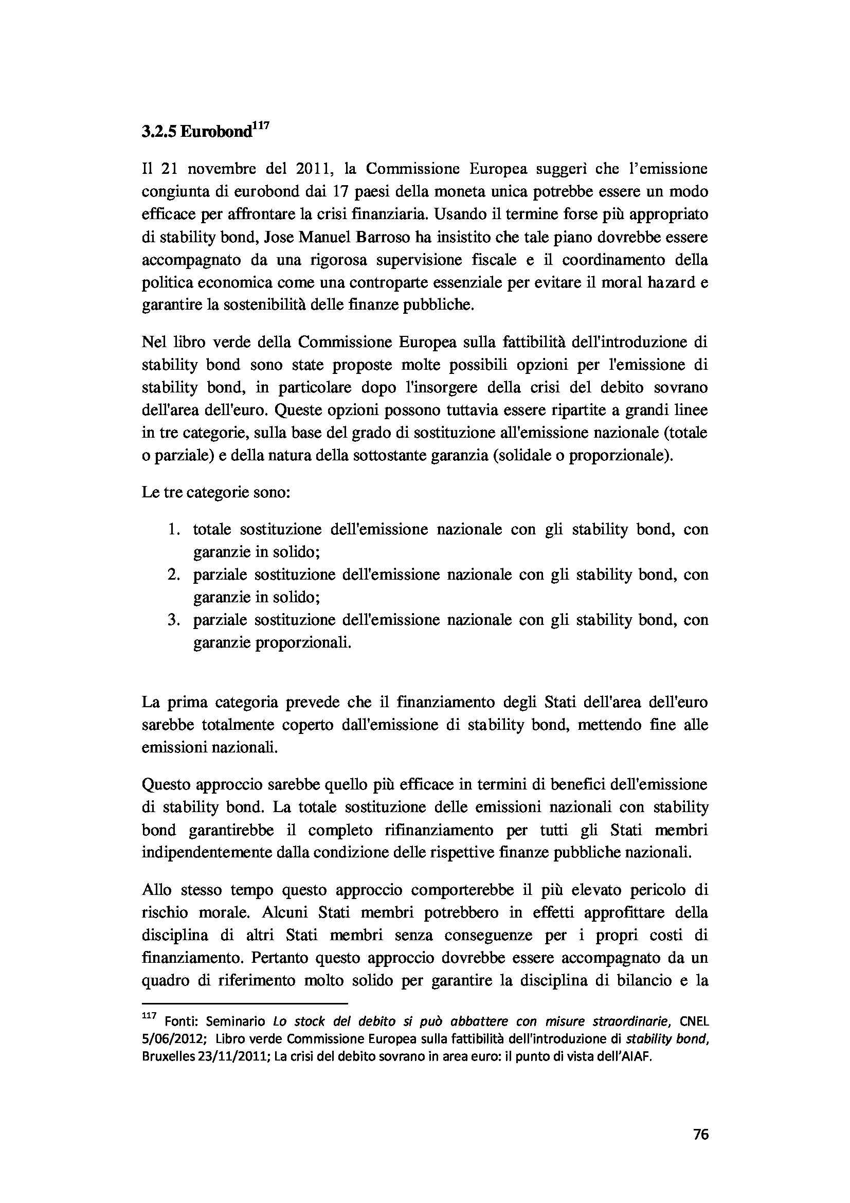 Tesi - La crisi del debito sovrano il tramonto dell'euro Pag. 76