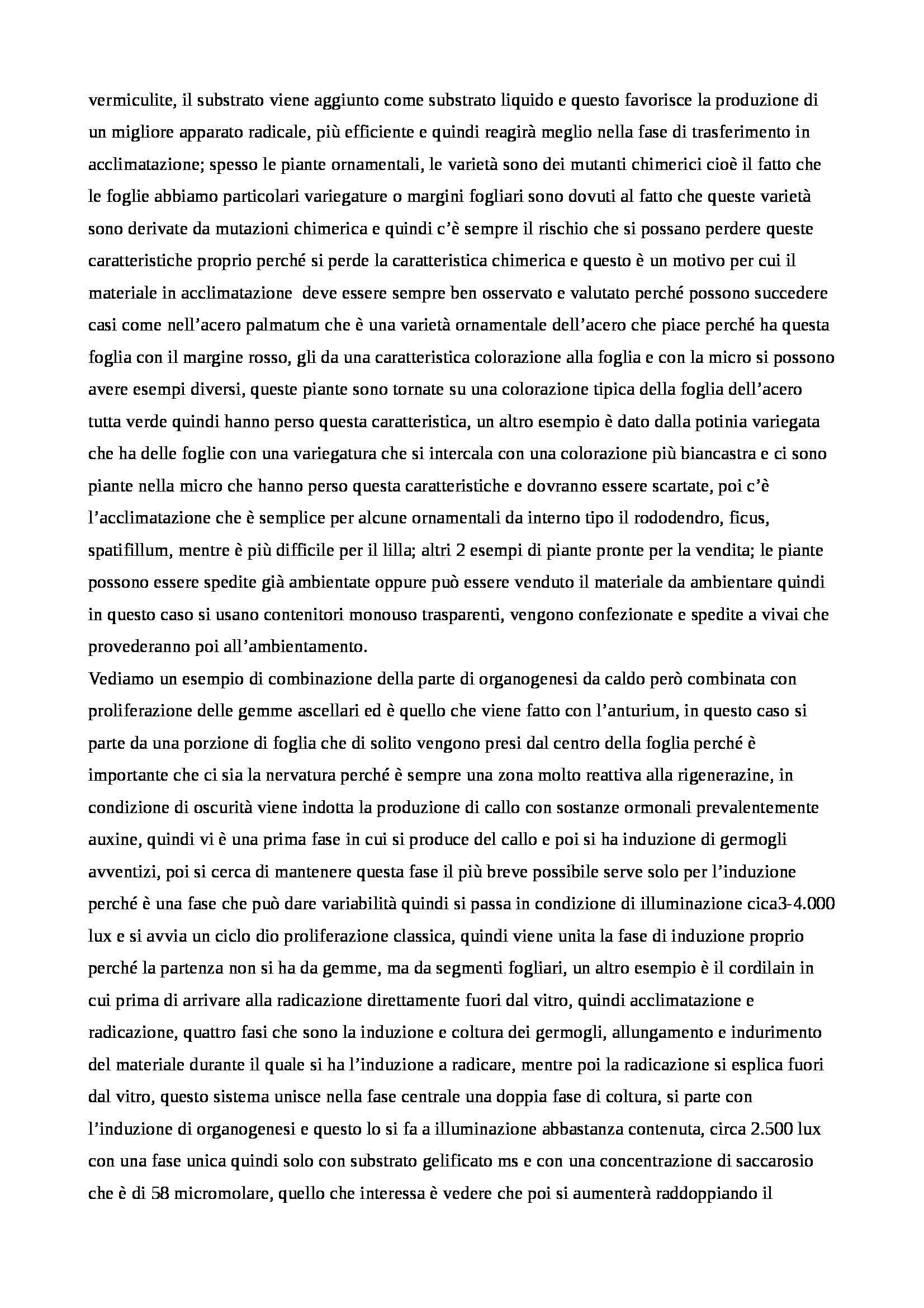 Micropropagazione - Appunti Pag. 96