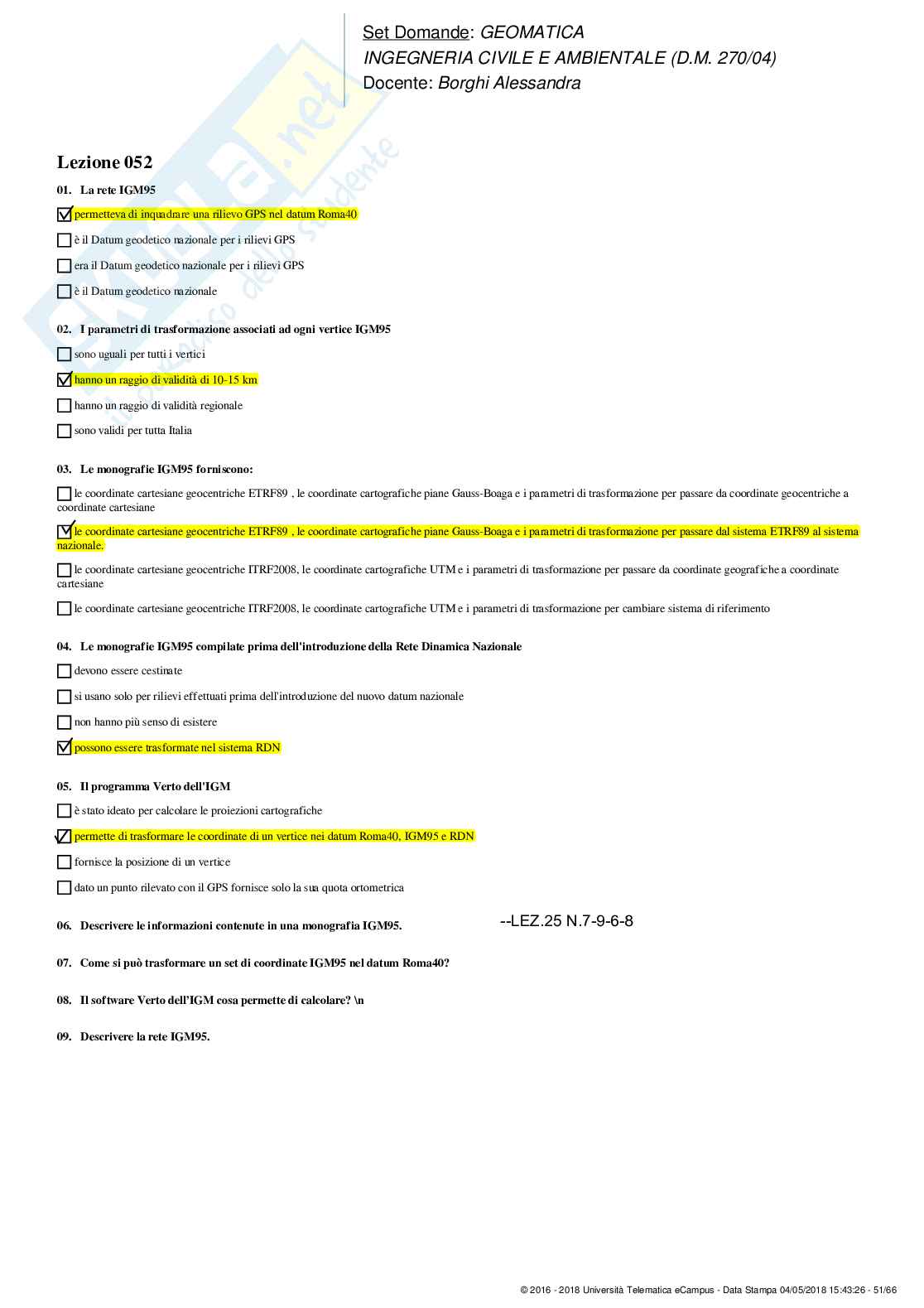 Geomatica  - paniere completo Pag. 51