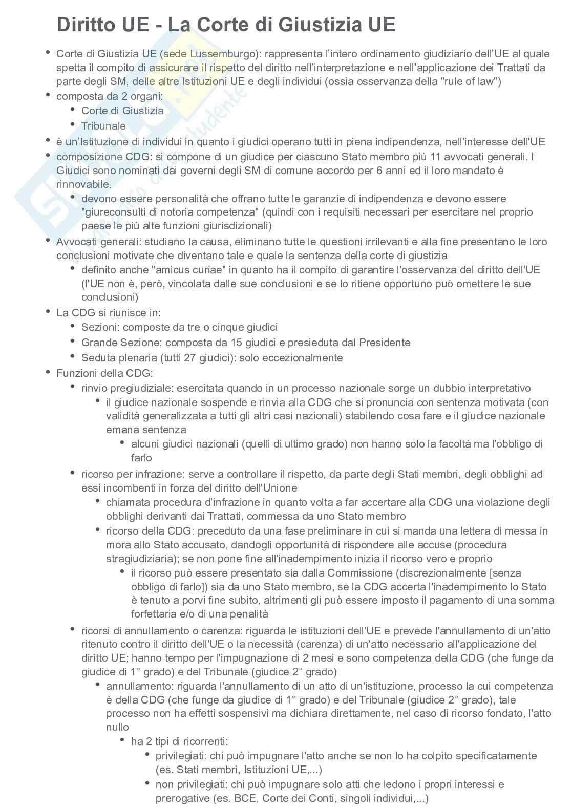 Appunti Diritto dell'Unione Europea - Carta Pag. 21