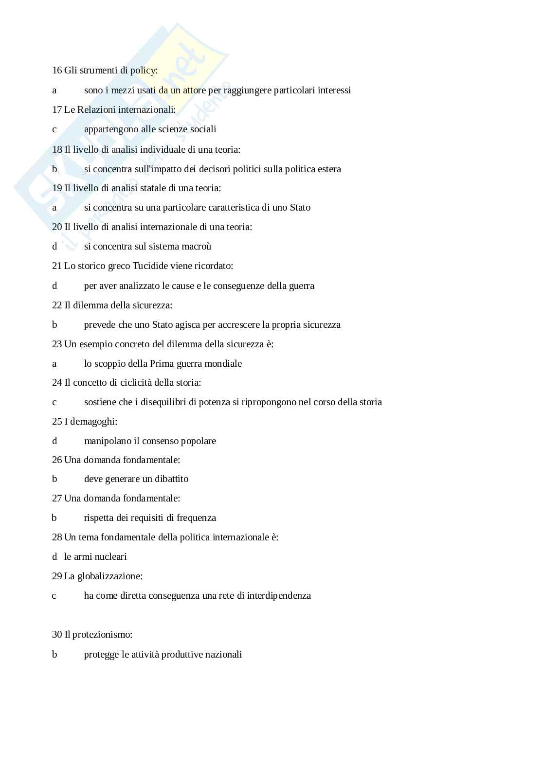 Governo e politica mondiale Pag. 2