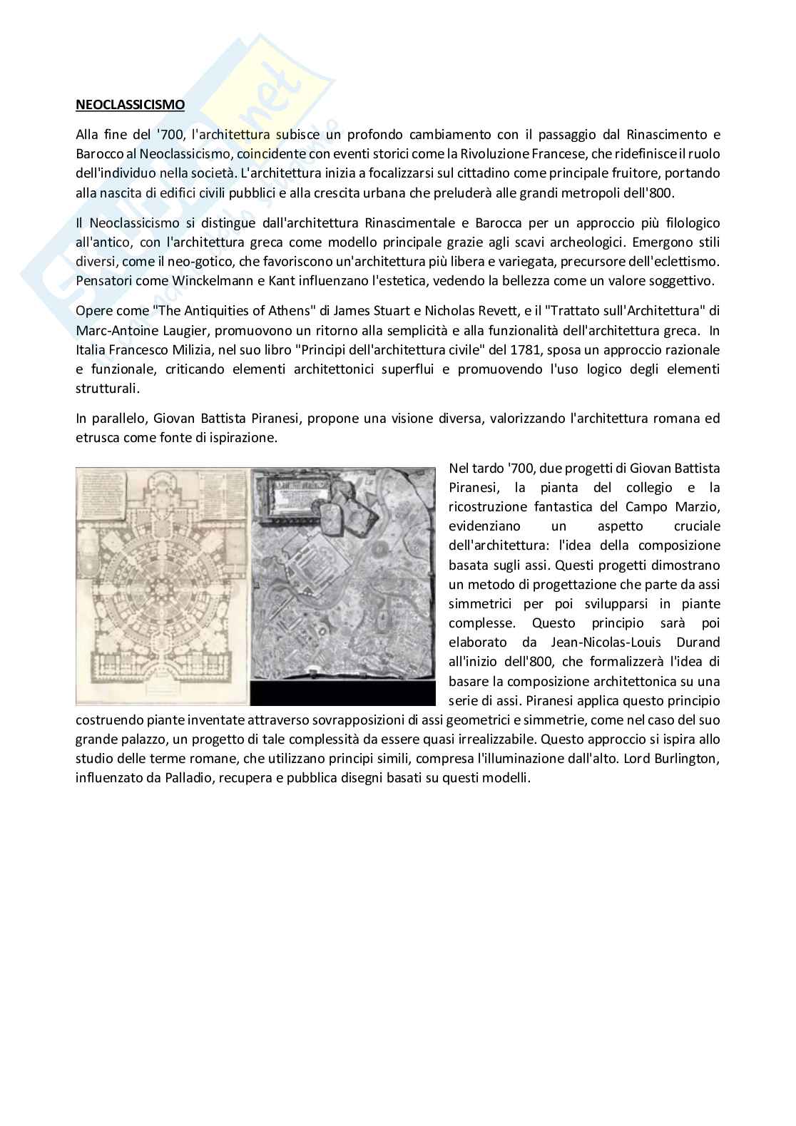 Architetture dal Seicento al Novecento Pag. 1