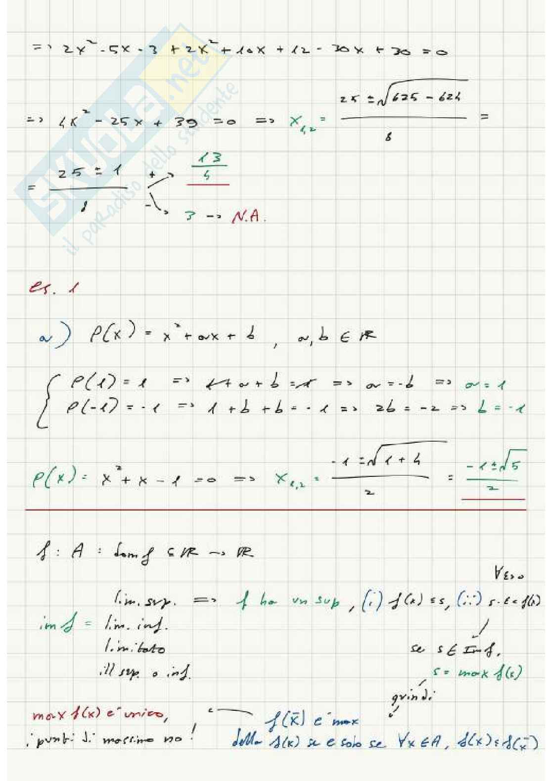 Appunti completi di tutte le lezioni di Analisi matematica 1 Pag. 41