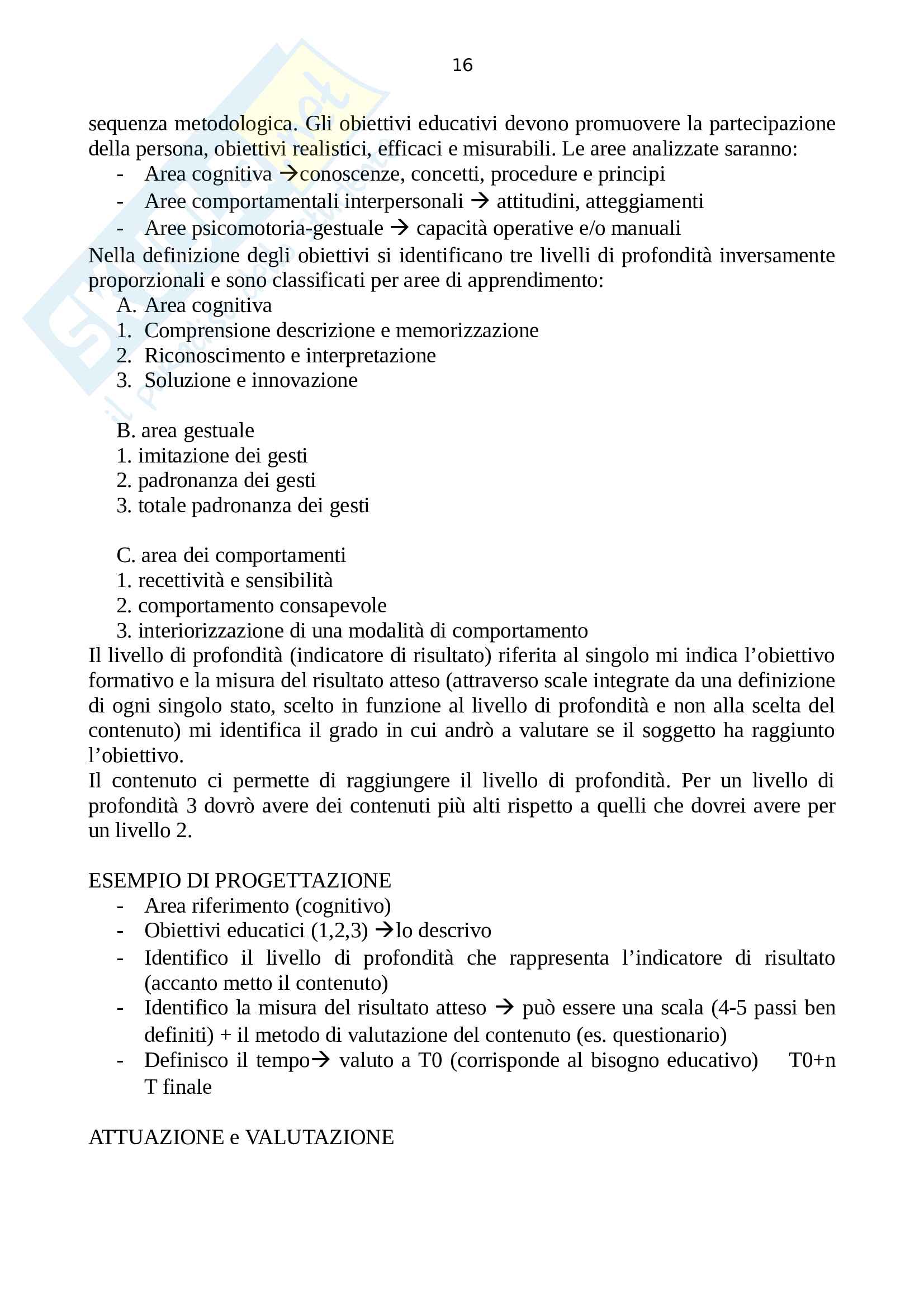 Educazione terapeutica e formazione Pag. 16