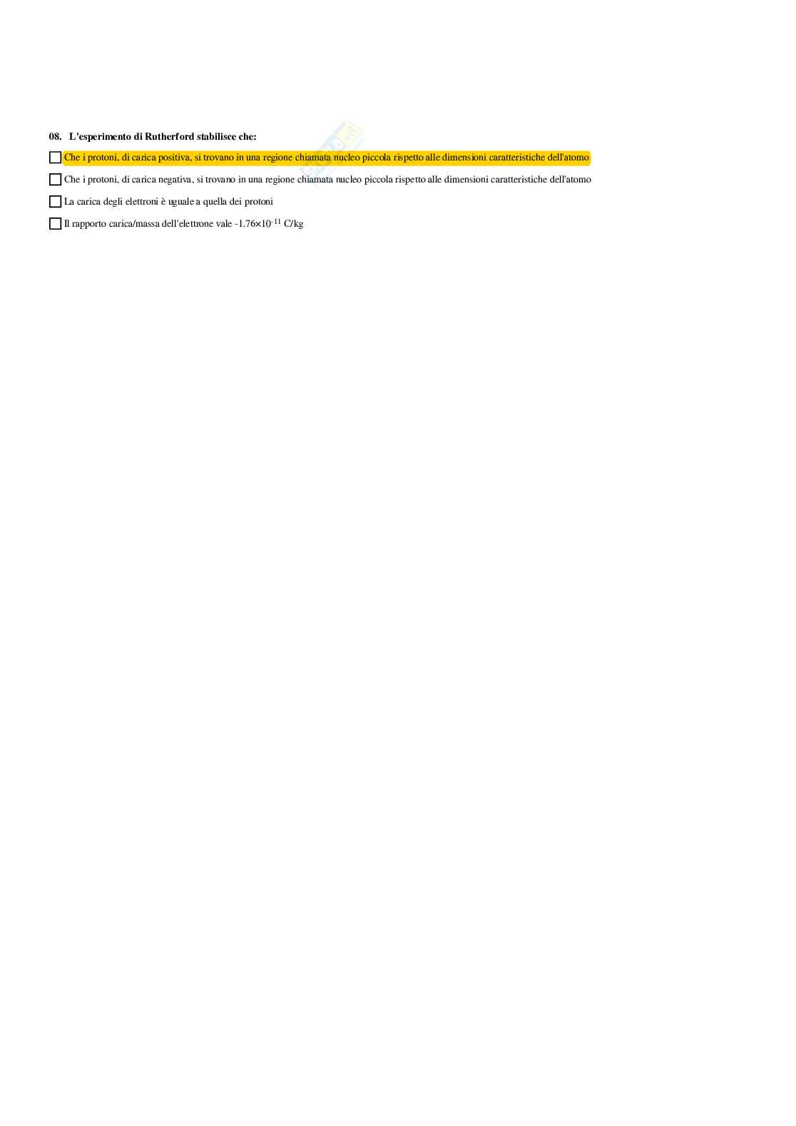 Paniere chimica generale domande multiple Pag. 2