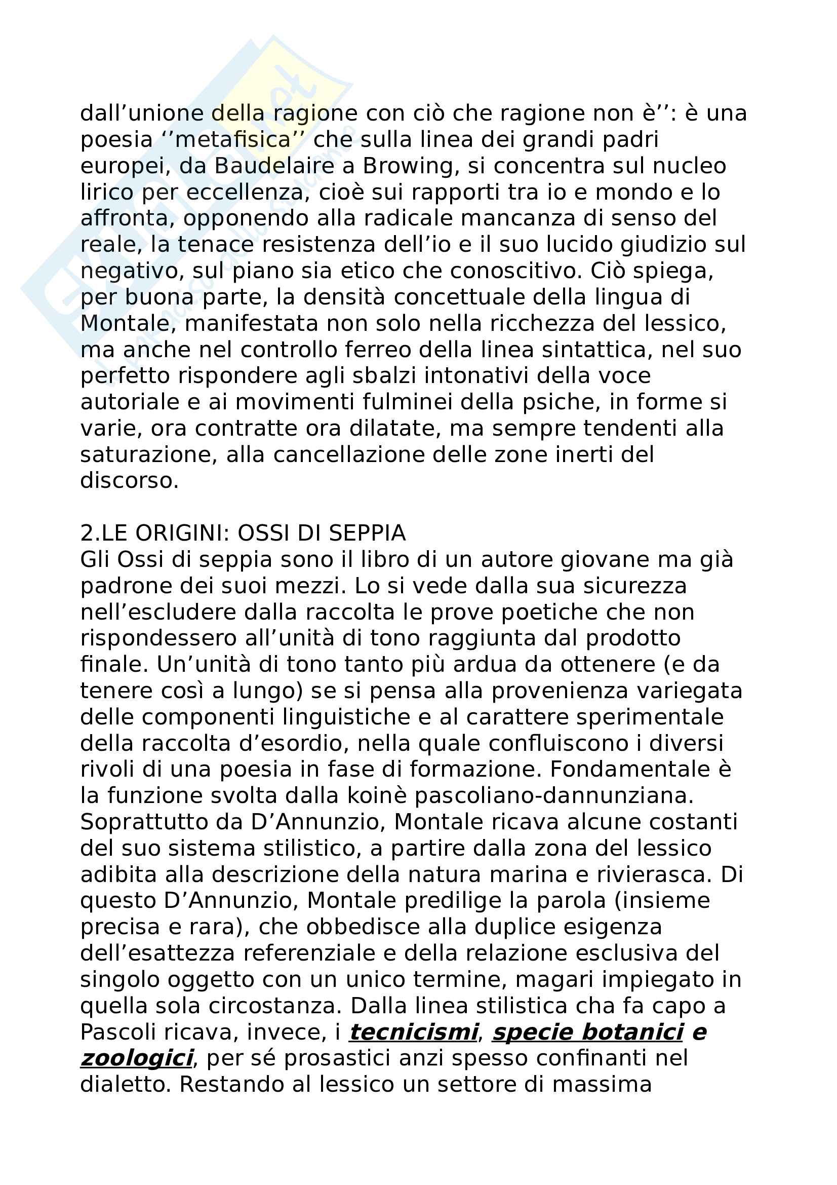 Riassunto Montale Pag. 2