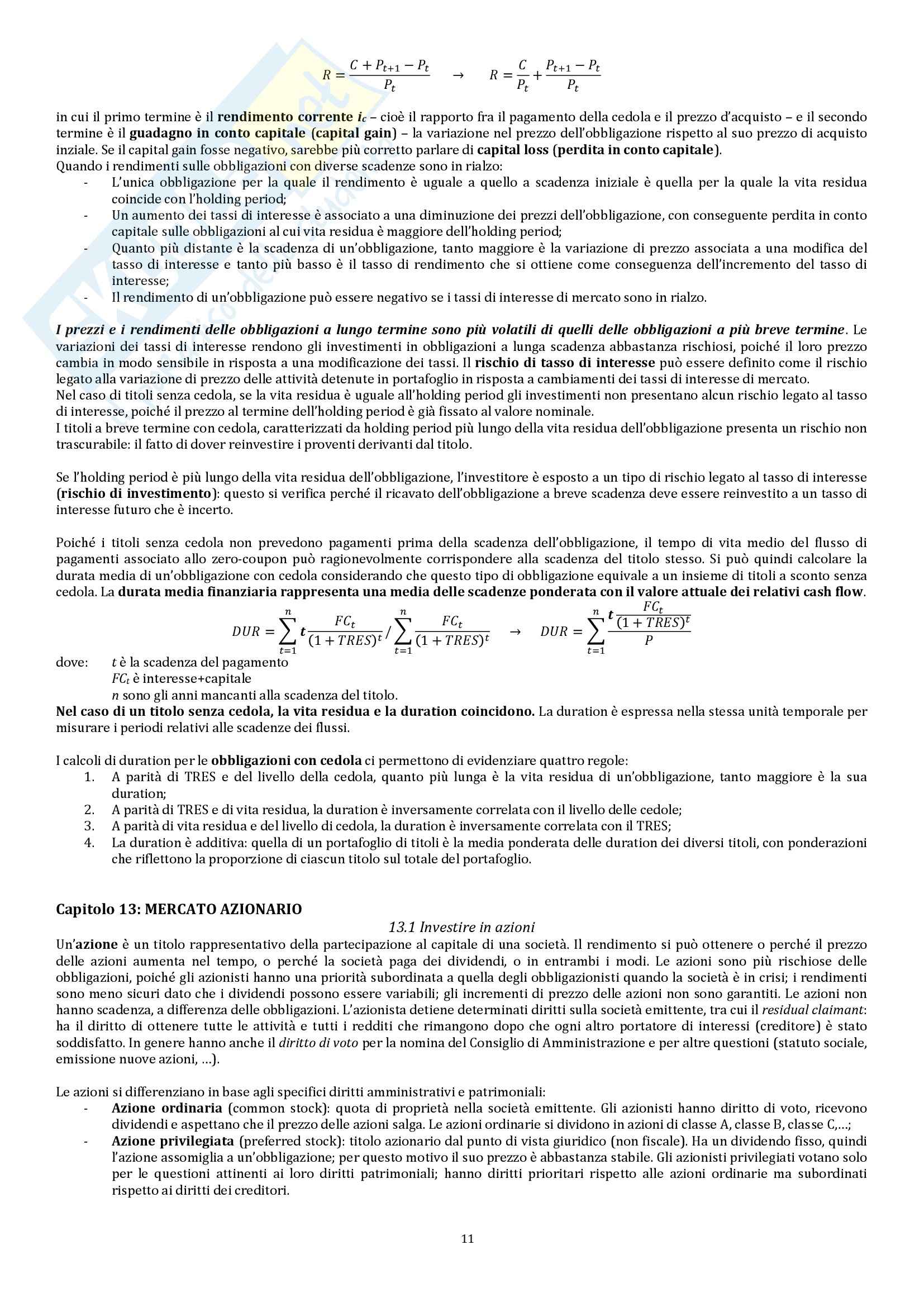 Riassunto esame Sistema, prof. Corbino, libro consigliato Istituzioni e mercati finanziari, Mishkin, Eakins: prima parte Pag. 11