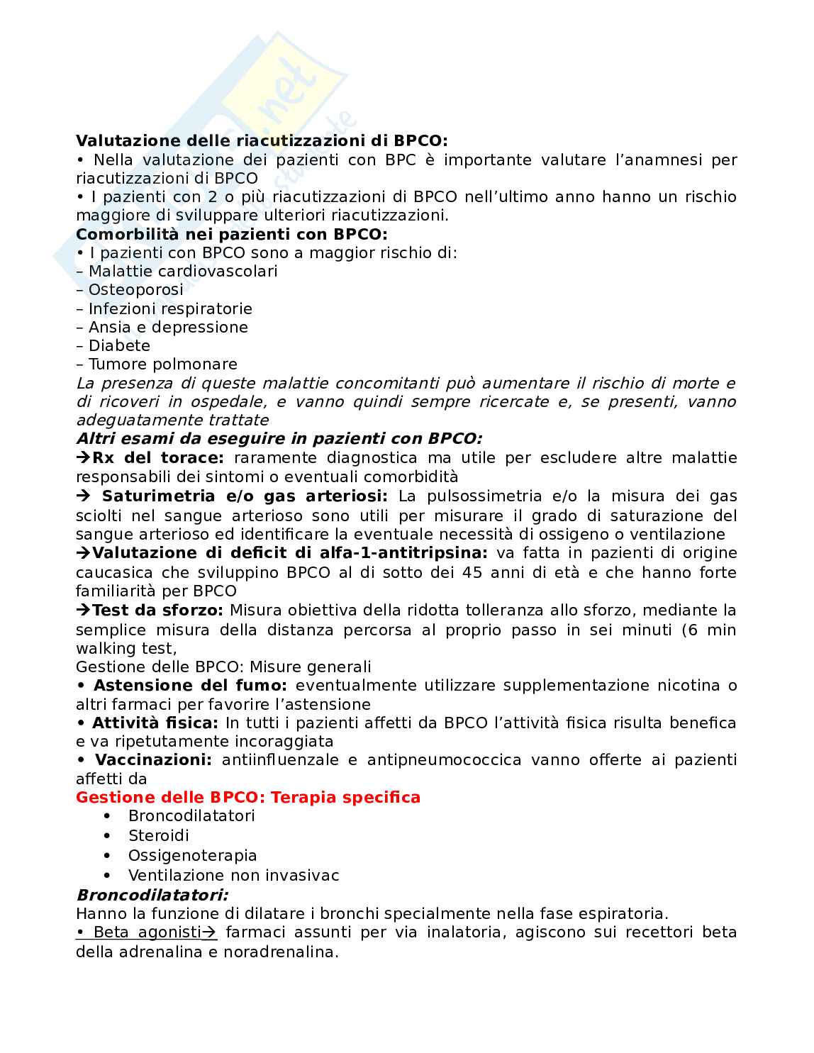 Appunti Medicina generale - BPCO e Asma  Pag. 6