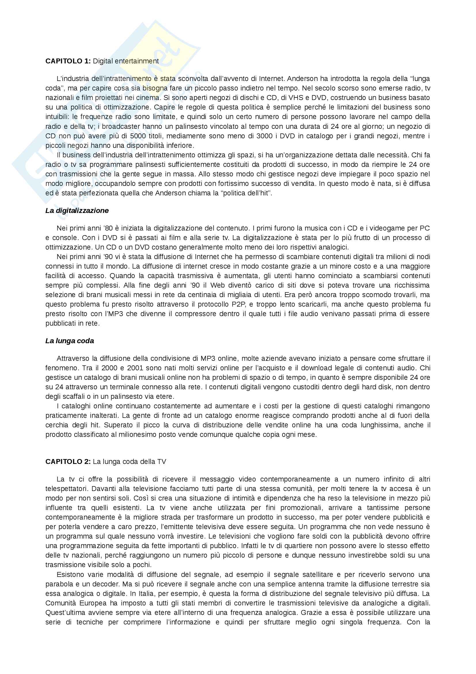 Riassunto esame Teoria dei linguaggi, testo consigliato NET TV, Tessarolo Pag. 1