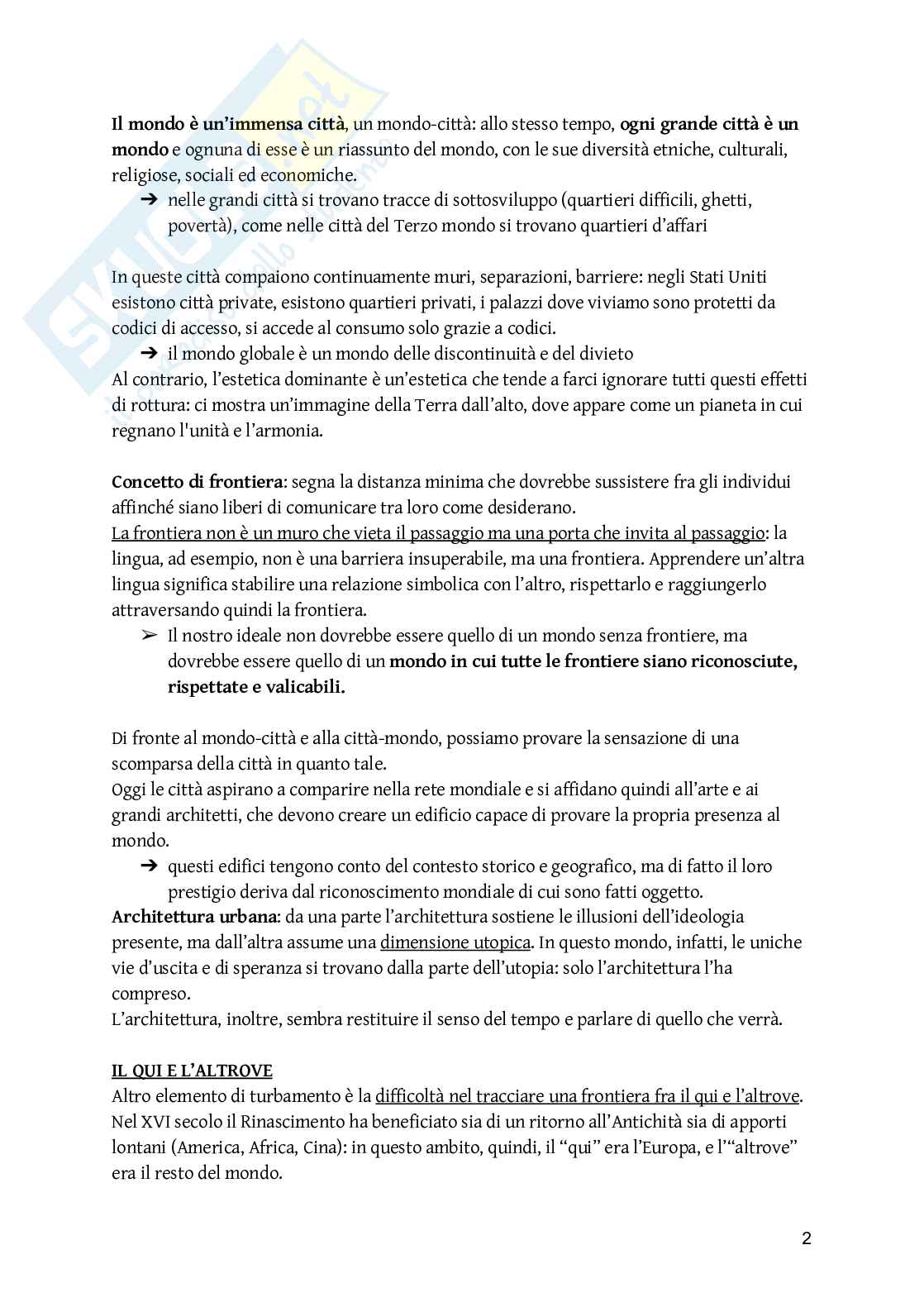 Riassunto Esame Letteratura Italiana Contemporanea, libro consigliato Nonluoghi, Augè Pag. 2