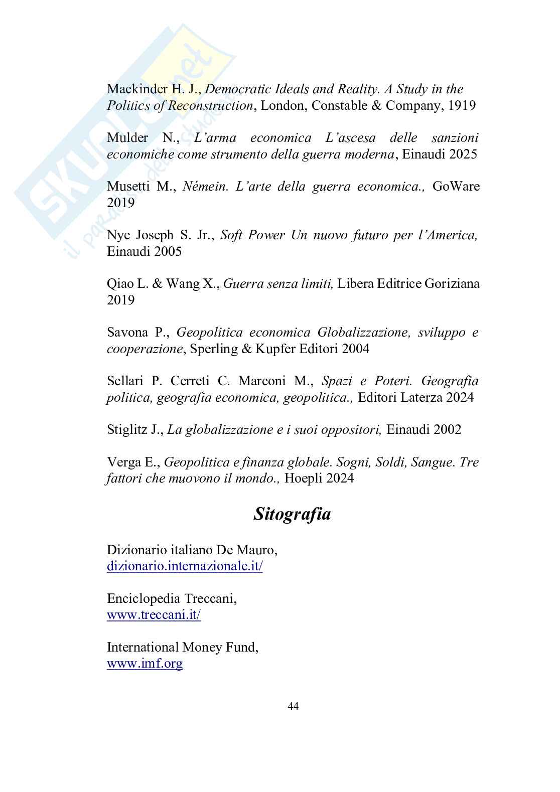 Aspetti Geopolitica della guerra Pag. 46