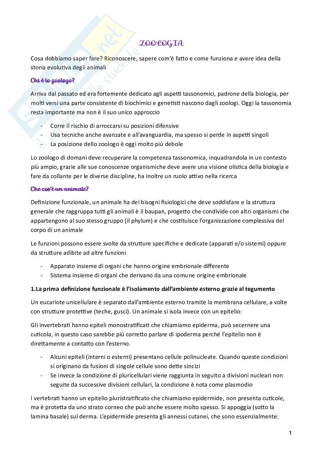 Zoologia Pag. 1
