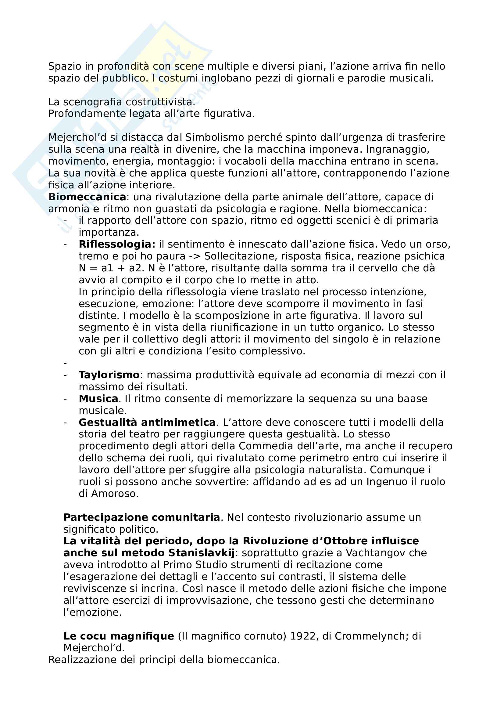 Riassunto esame Regia, prof Ripa di Meana, libro consigliato Teatro di regia. Genesi ed evoluzione, Artioli Pag. 26