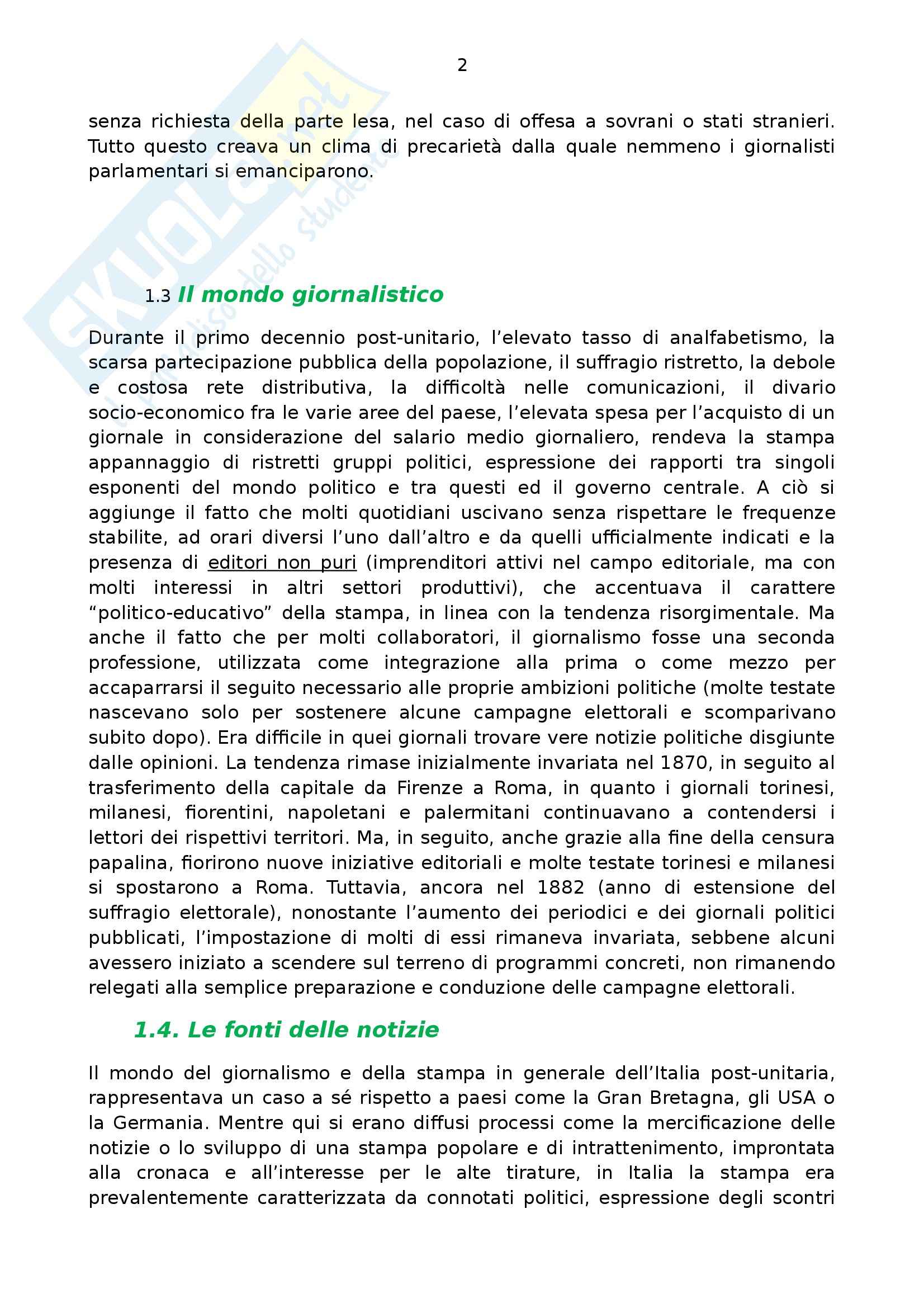 Riassunto esame Storia dei Media, prof. Forno, libro consigliato A Duello con la Politica Pag. 2