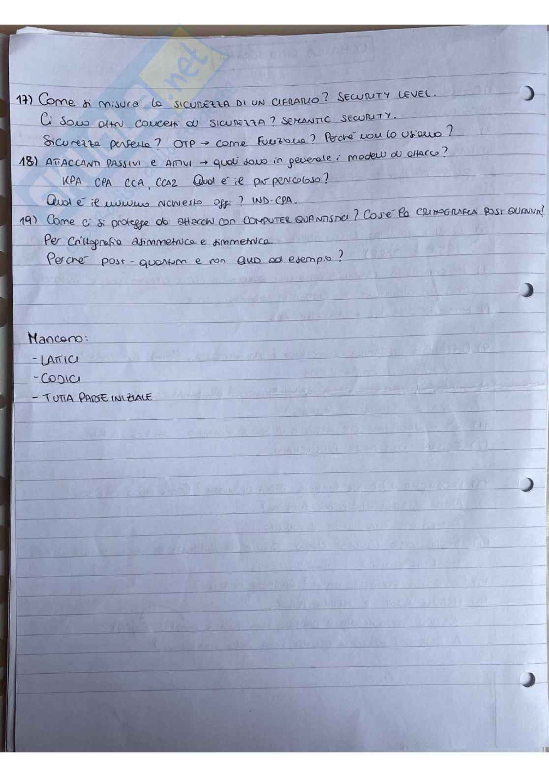 Appunti di Crittografia e Blockchain Pag. 2
