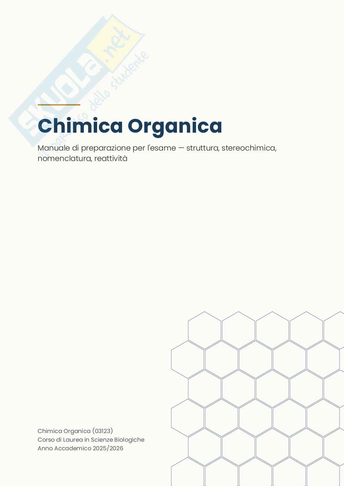 Chimica organica – Manuale completo con meccanismi di reazione e domande d'esame Pag. 1