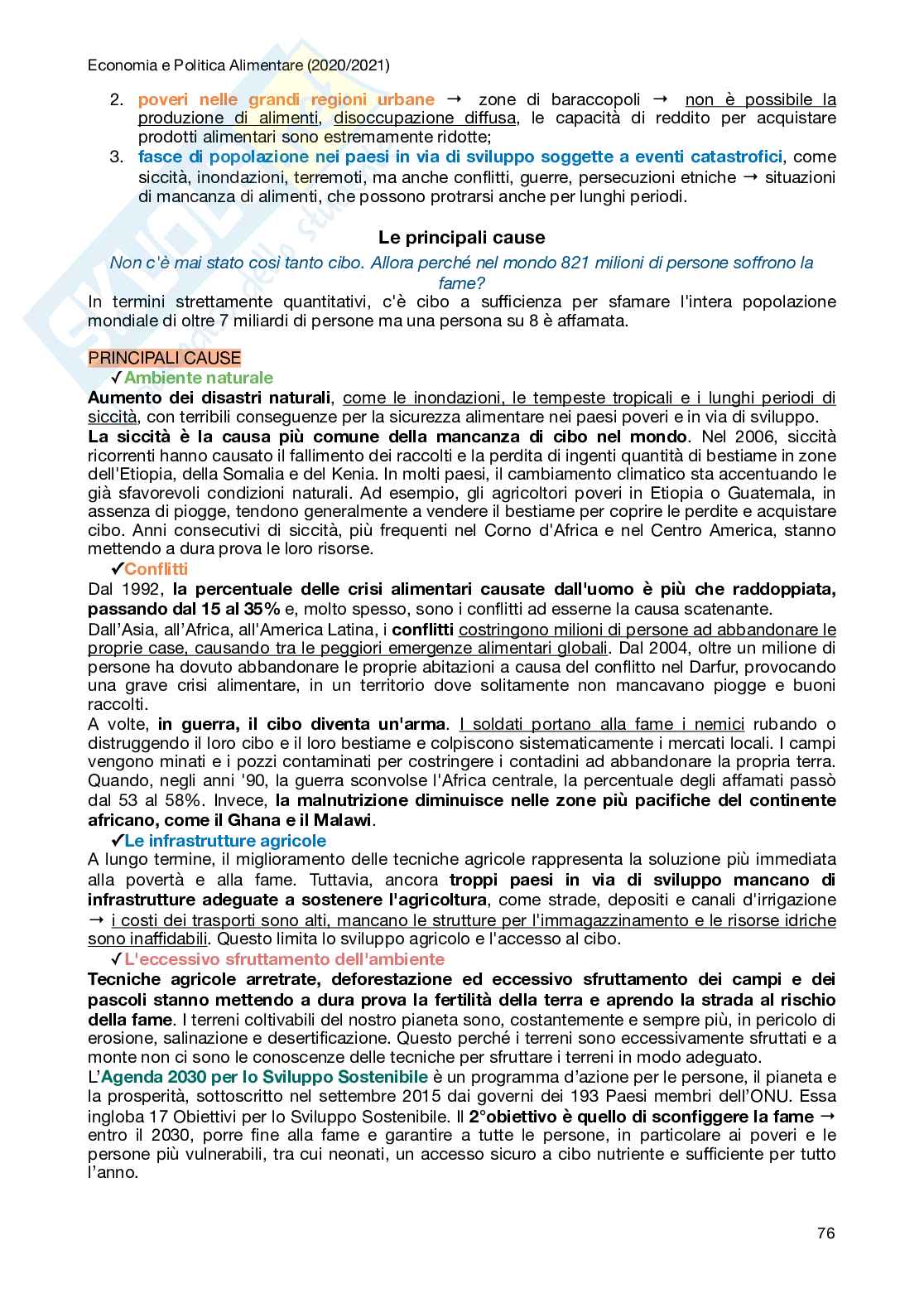 Economia e politica alimentare Pag. 76