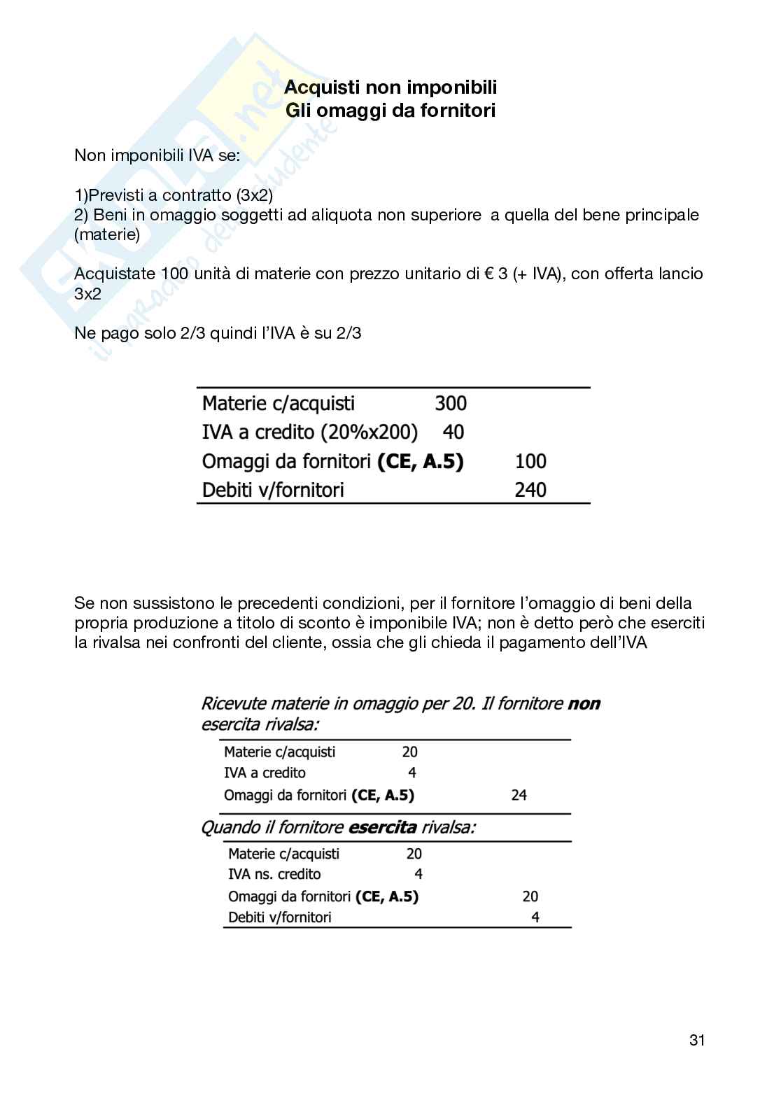 Appunti primo parziale di Ragioneria generale e applicata Pag. 31