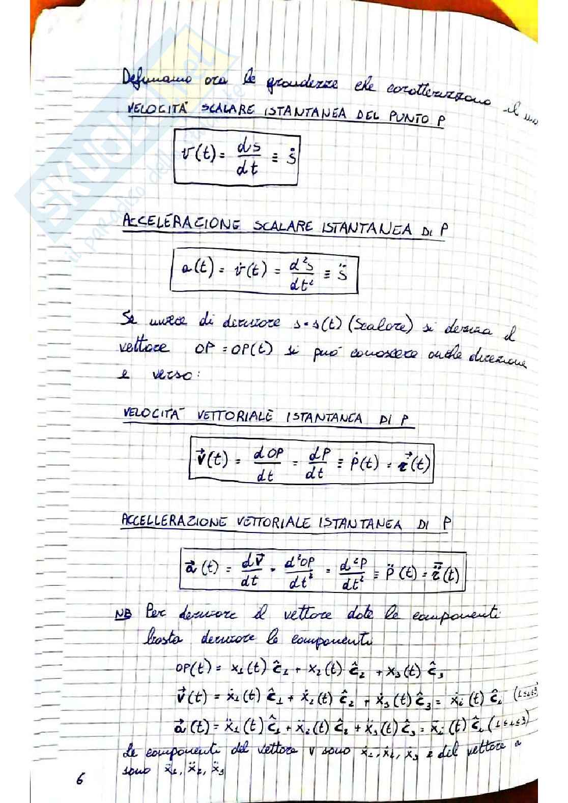 Appunti completi Meccanica razionale con esercizi svolti Pag. 6