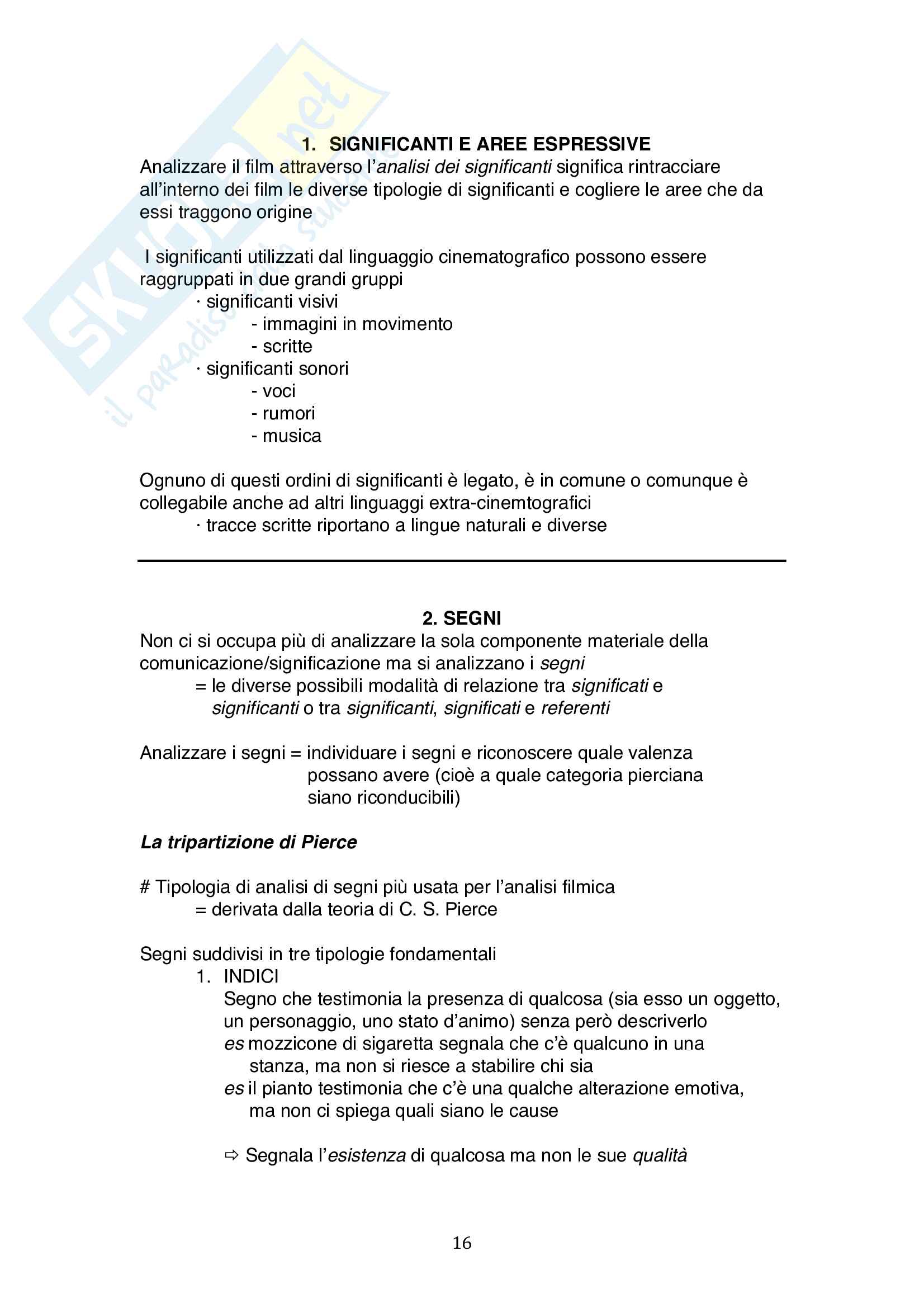 Riassunto esame Analisi del film, prof. Noto, libro consigliato Analisi del film, Casetti, Di Chio Pag. 16