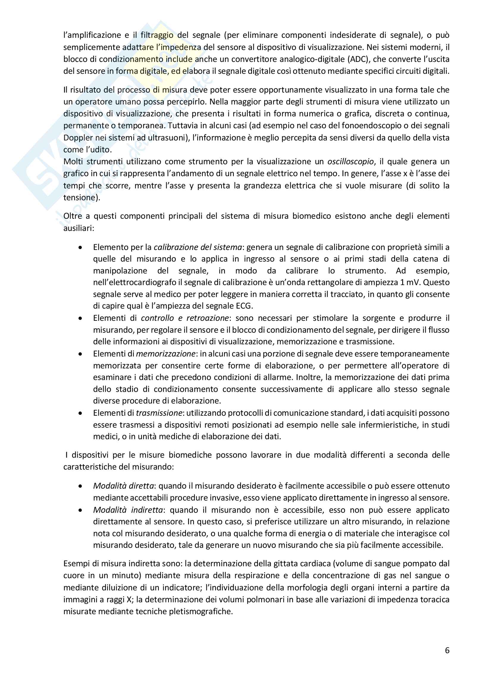Appunti di Strumentazione biomedica Pag. 6