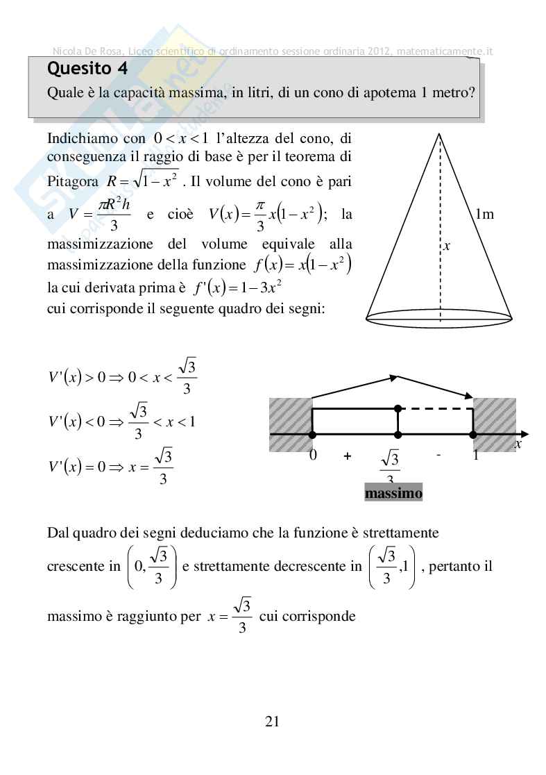 2012 - Liceo scientifco di ordinamento, sessione ordinaria Pag. 21