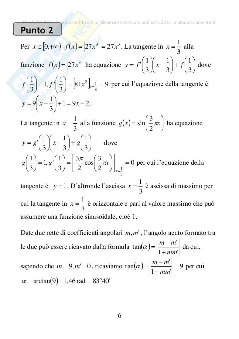 2012 - Liceo scientifco di ordinamento, sessione ordinaria Pag. 6