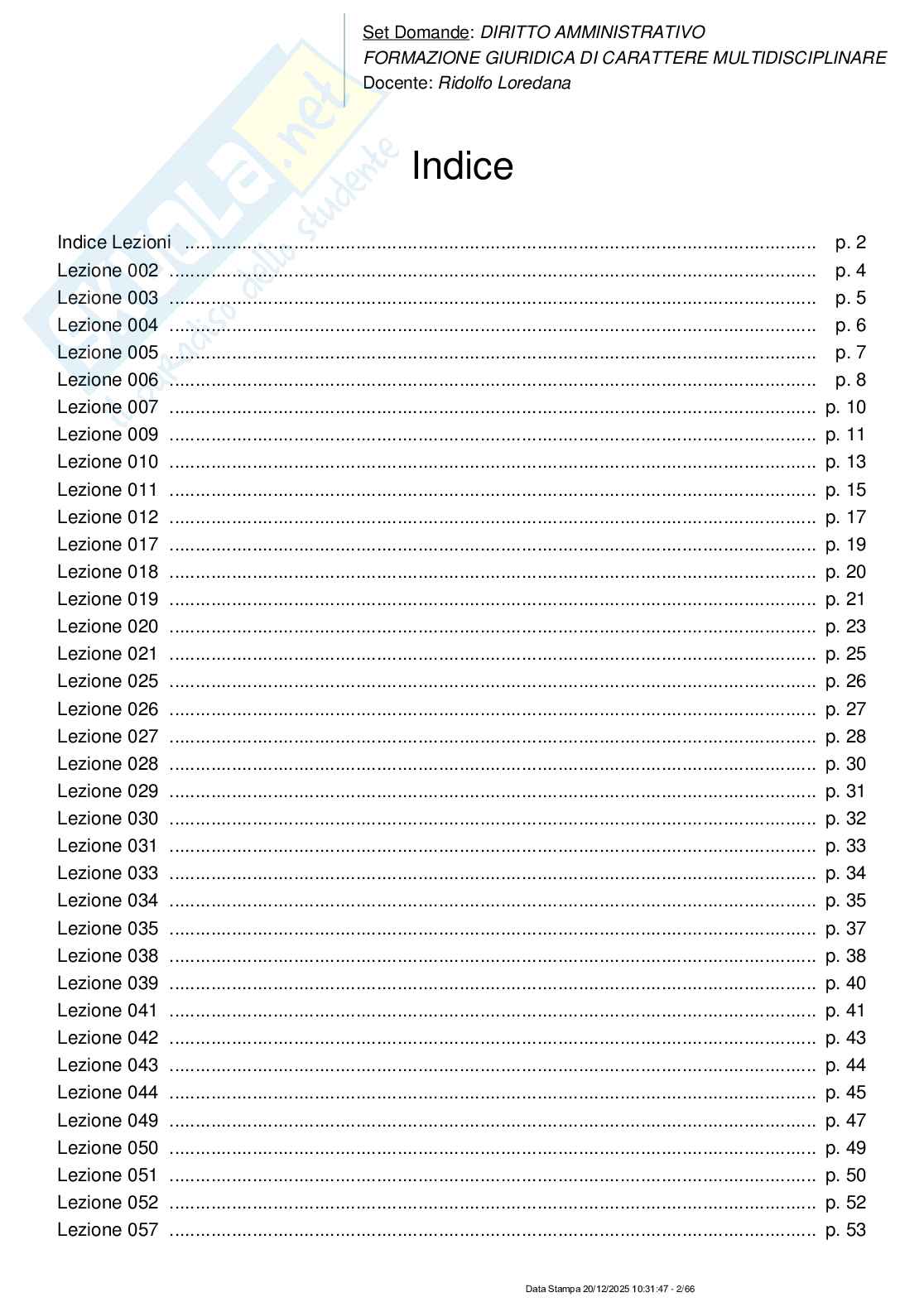 Paniere nuovo di Diritto amministrativo  Pag. 2