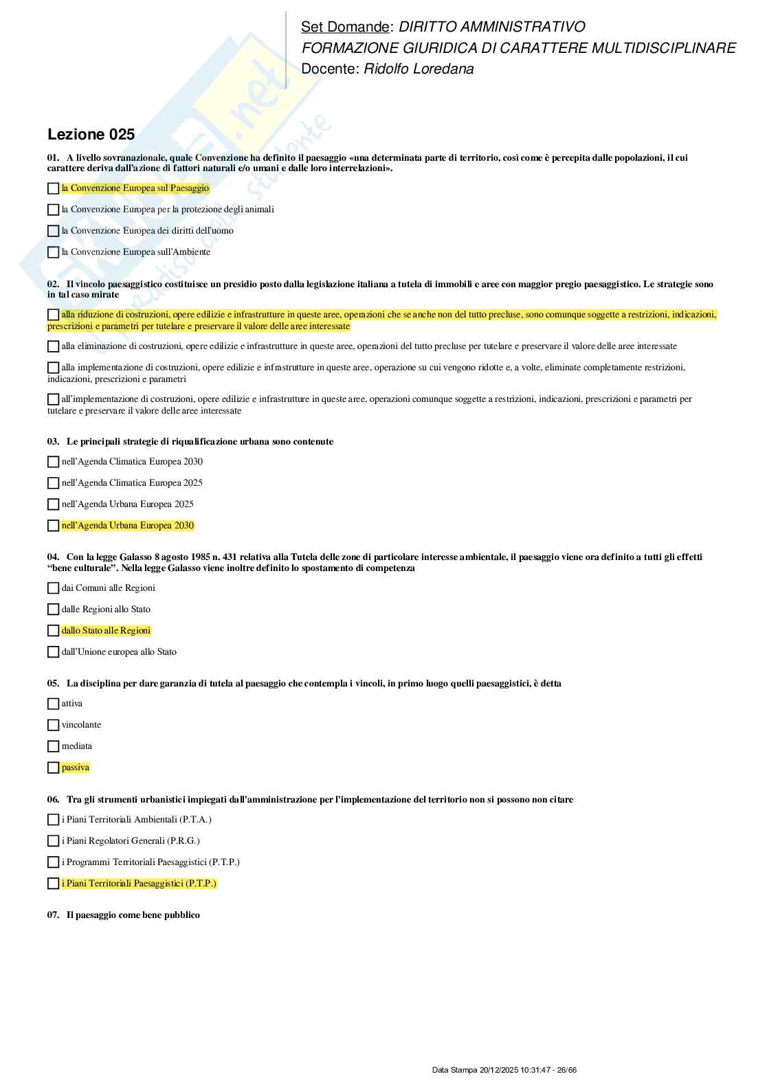 Paniere nuovo di Diritto amministrativo  Pag. 26