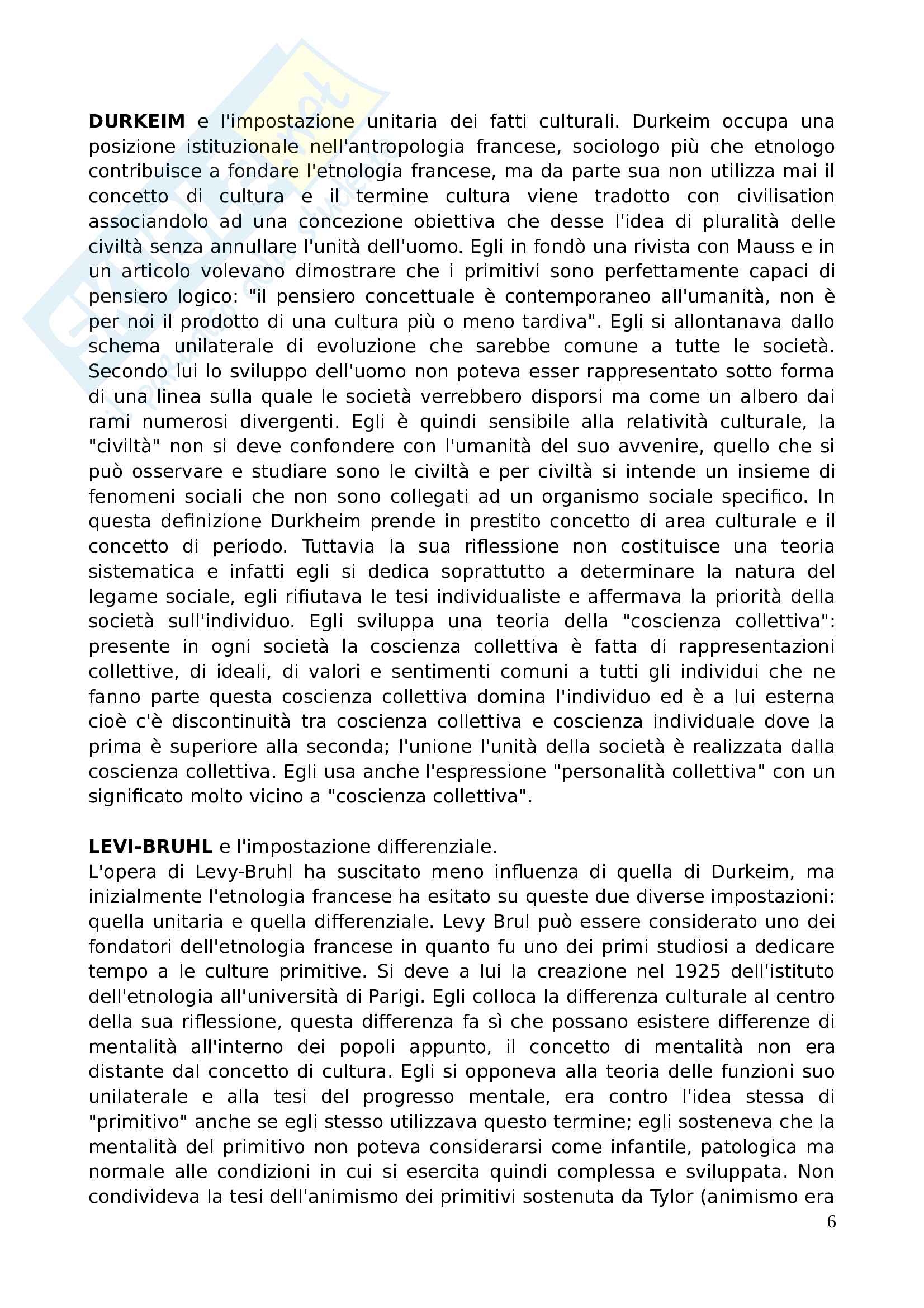 Riassunto esame sociologia, prof Parziale, libro consigliato Nozione di Cultura Pag. 6