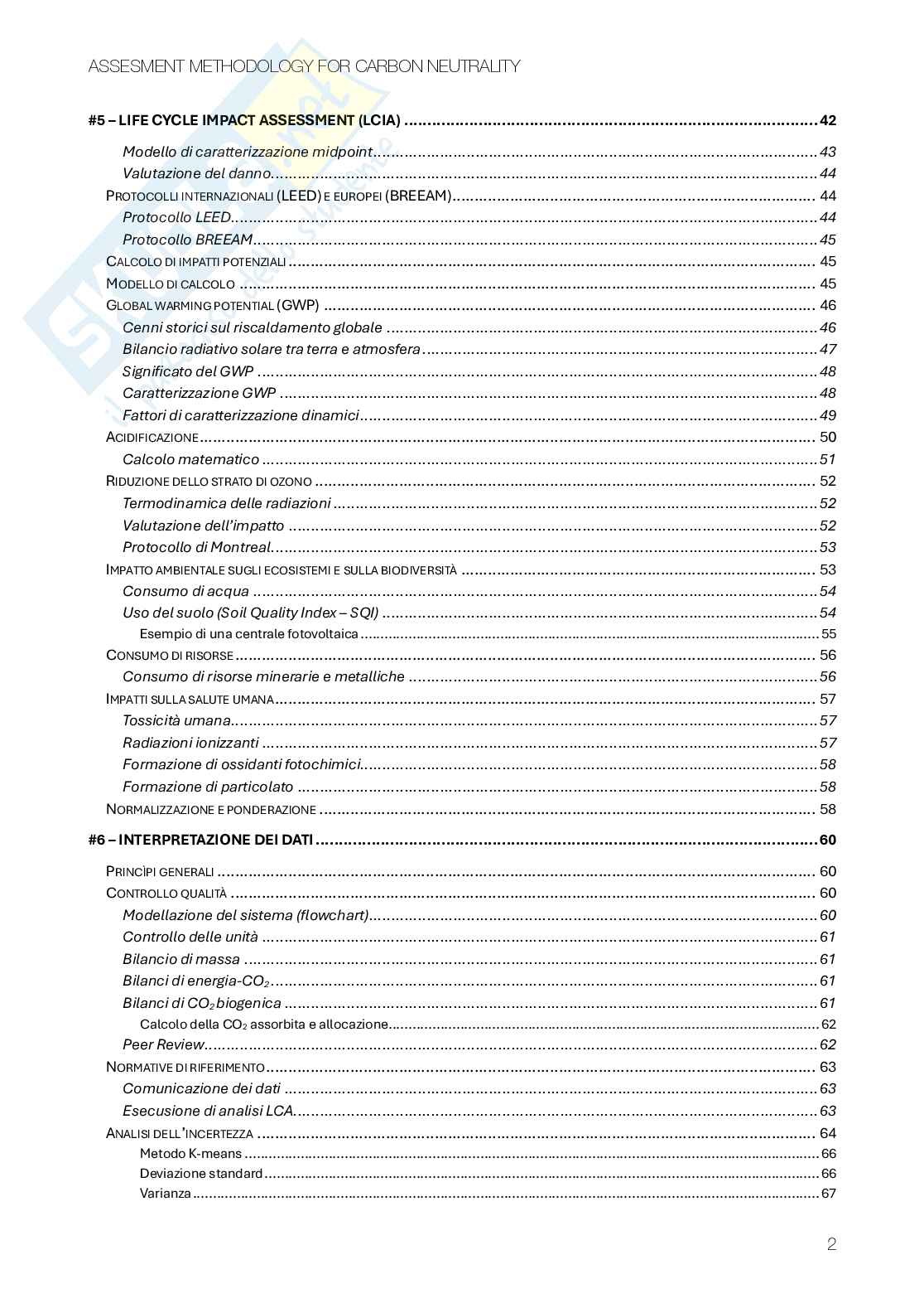 Assessment methodology for carbon neutrality - Appunti in italiano Pag. 2
