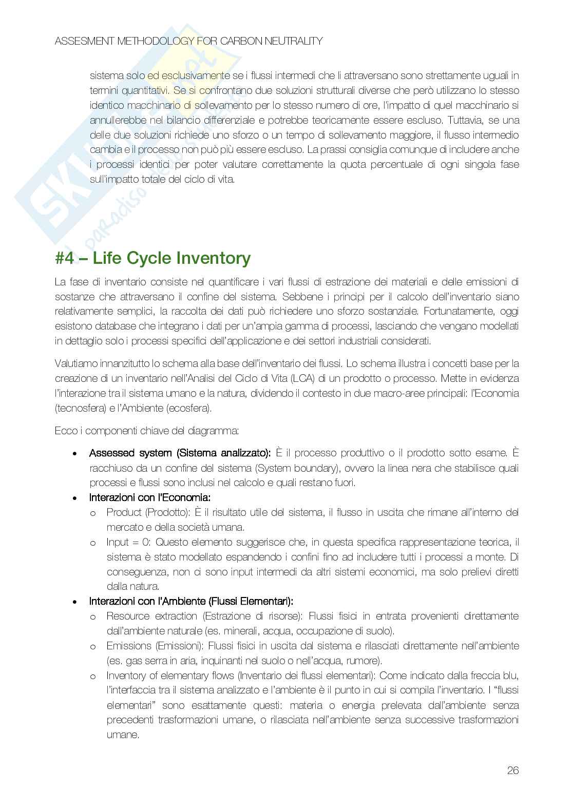 Assessment methodology for carbon neutrality - Appunti in italiano Pag. 26