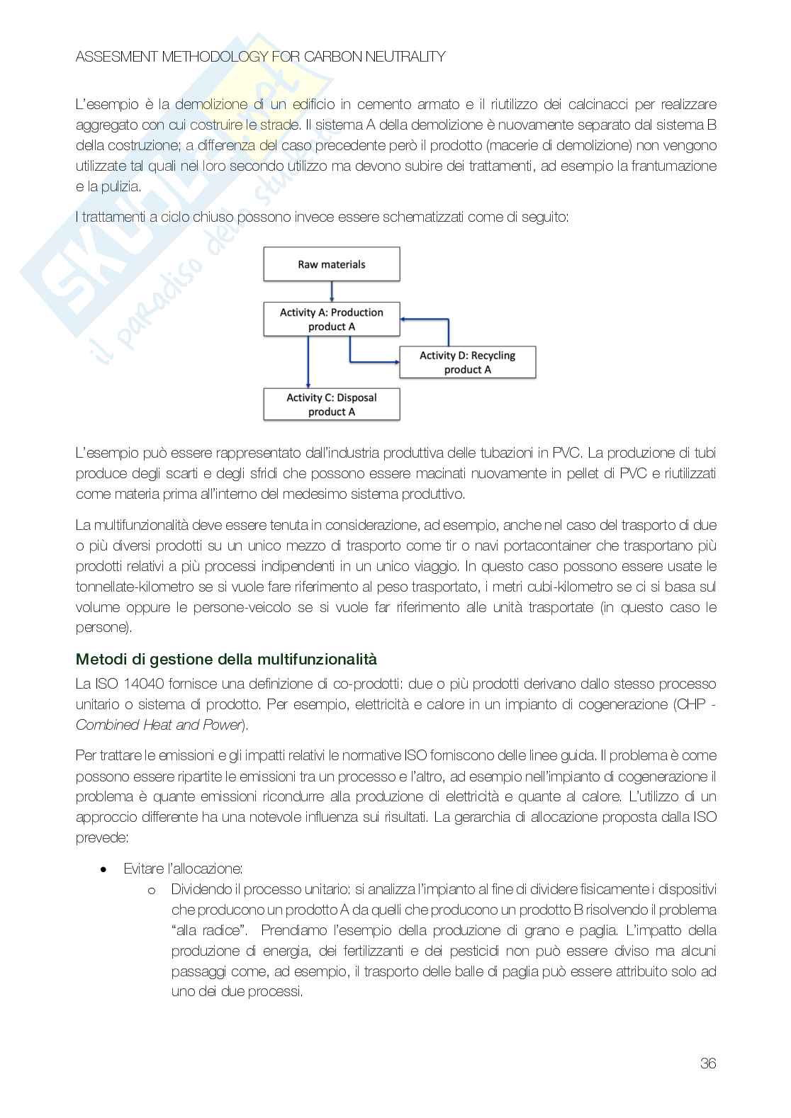 Assessment methodology for carbon neutrality - Appunti in italiano Pag. 36