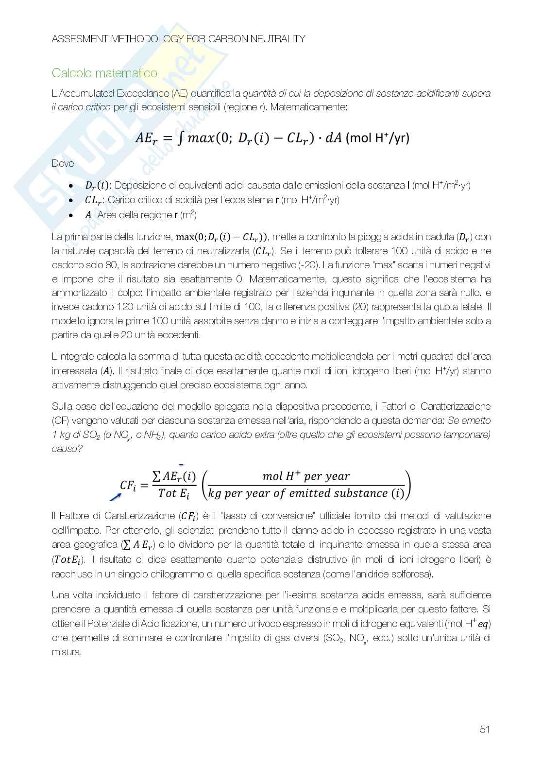 Assessment methodology for carbon neutrality - Appunti in italiano Pag. 51