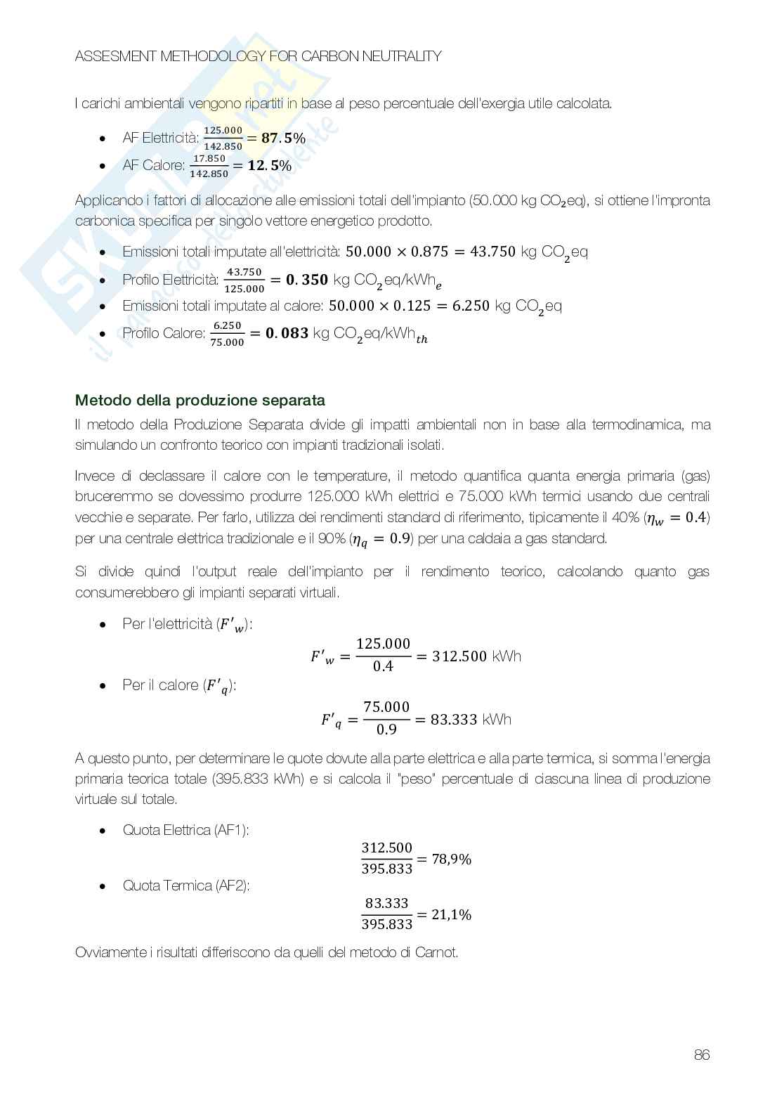 Assessment methodology for carbon neutrality - Appunti in italiano Pag. 86